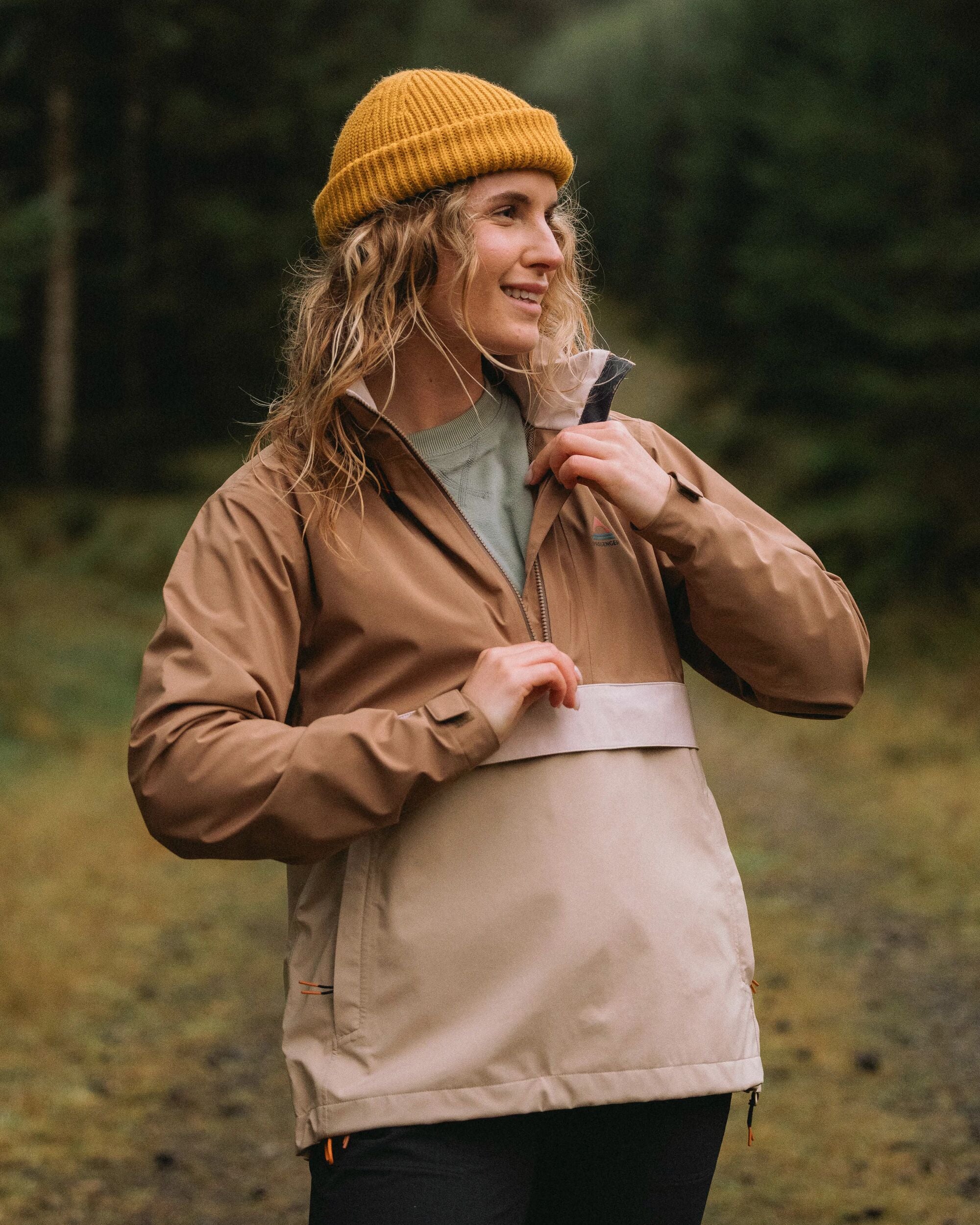 Skyline Waterproof Anorak - Caramel/Stone - Image 4