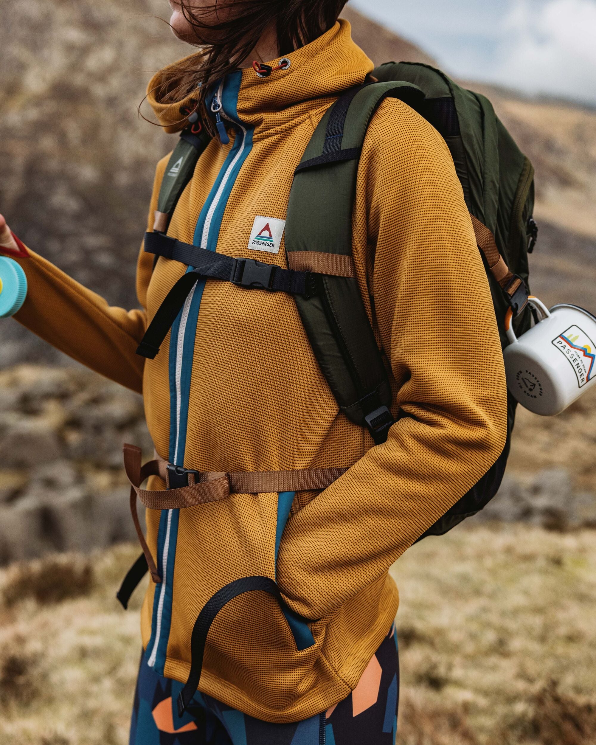 Slope Hooded Fleece - Dusty Ochre - Image 3