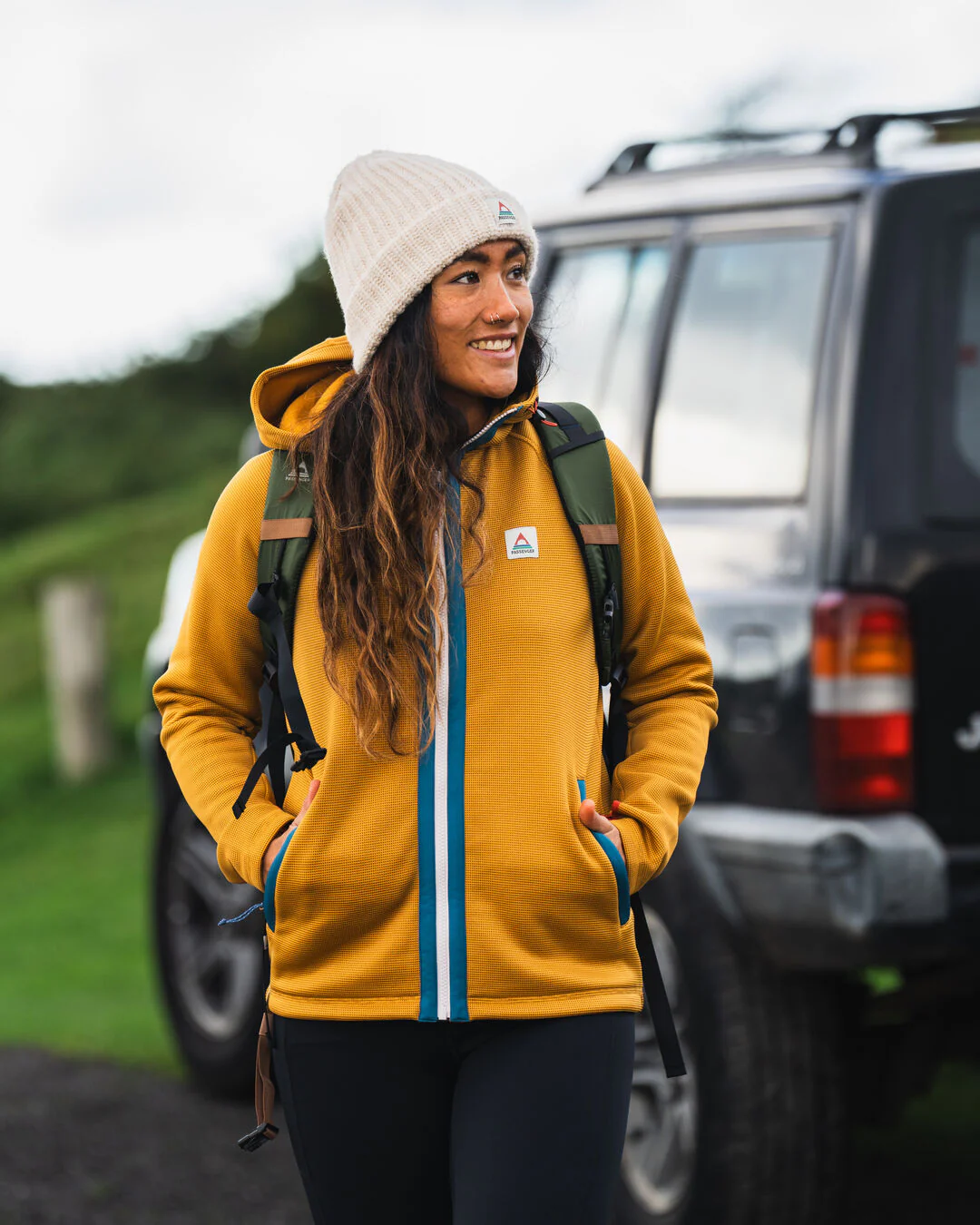 Slope Hooded Fleece - Dusty Ochre - Image 5