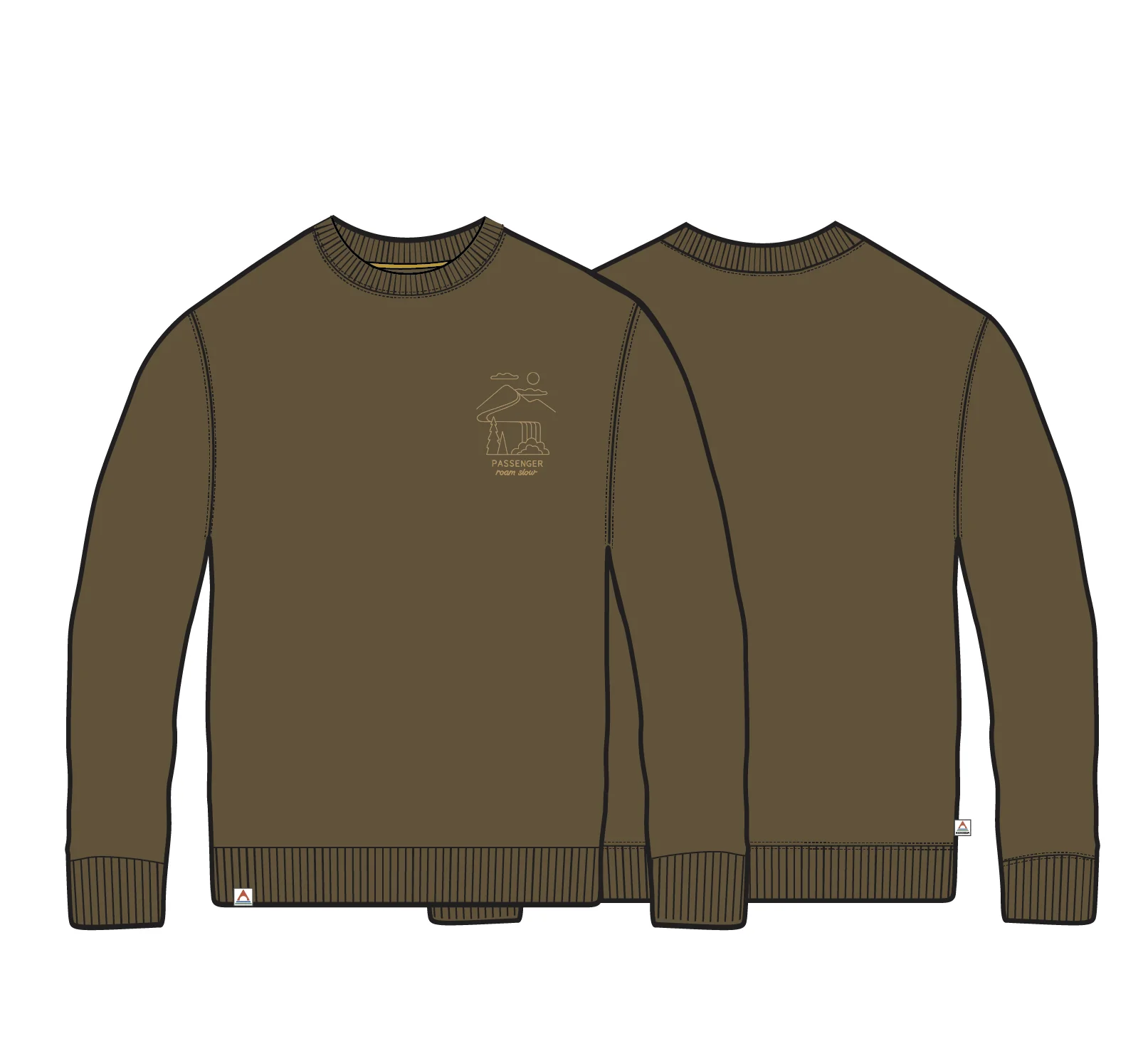 Slow Escape Organic Cotton Sweatshirt - Dark Olive - Image 6