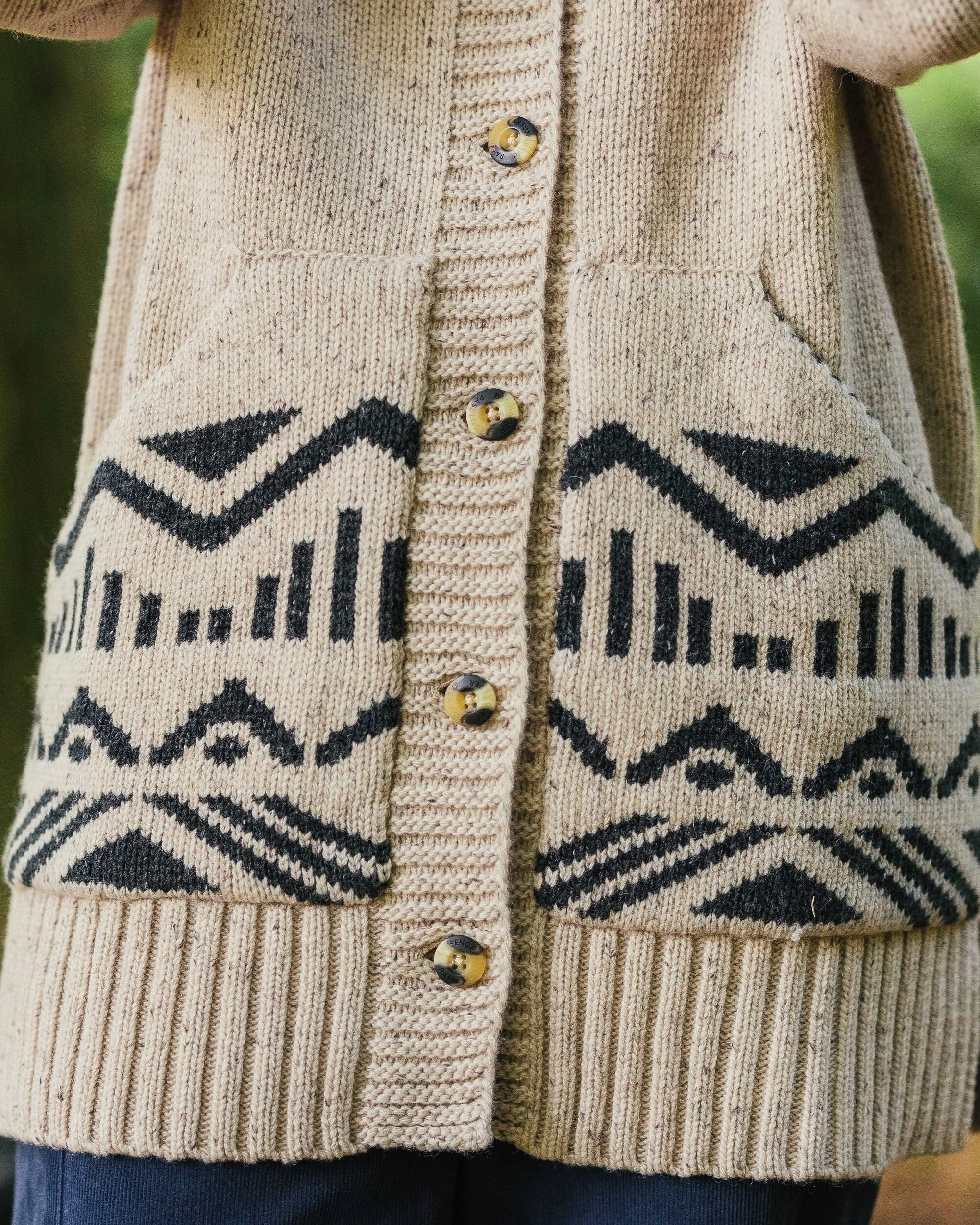Snoozle Knitted Hooded Cardigan - Oatmeal - Image 6