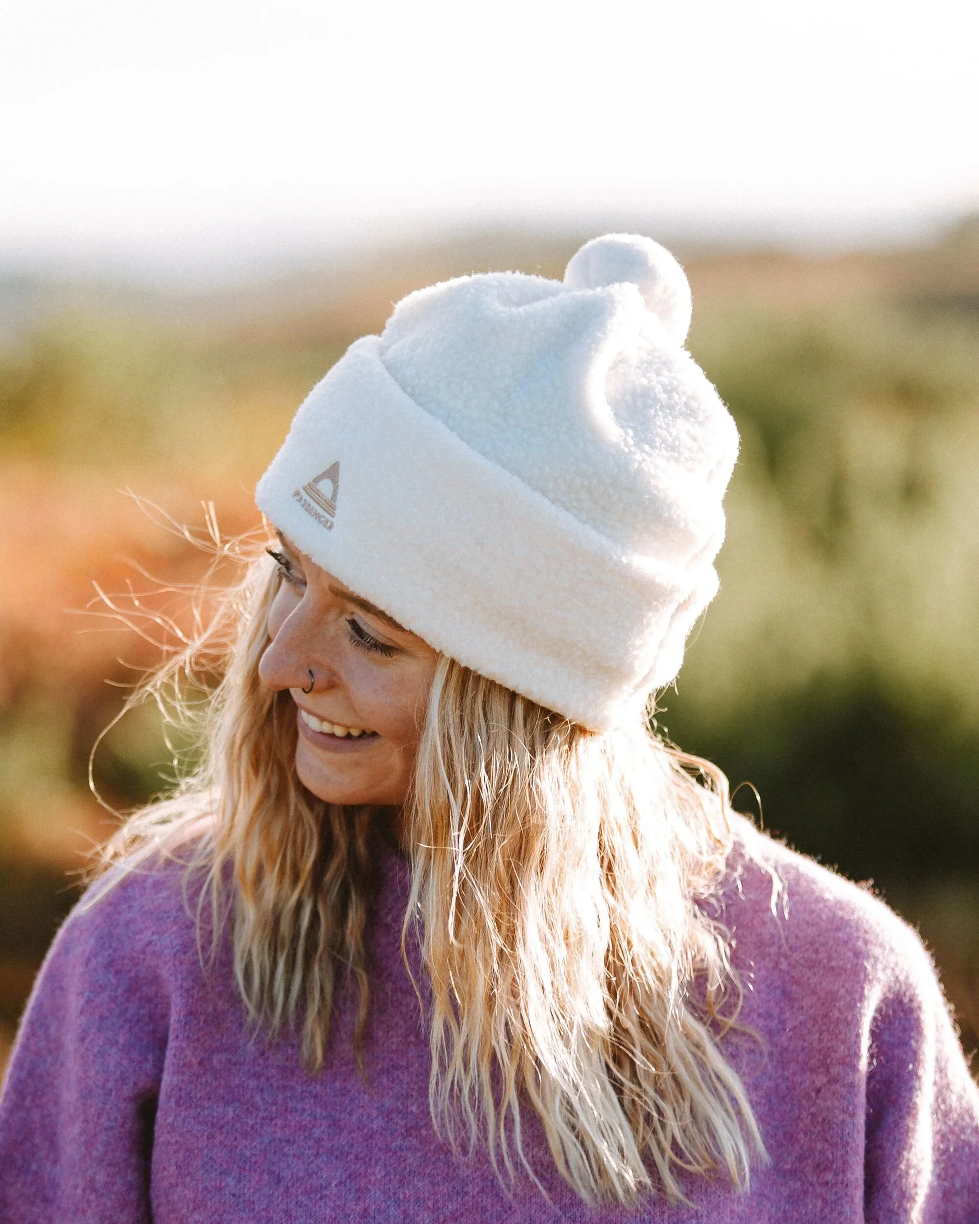 Snow Sherpa Beanie - Vintage White - Image 2