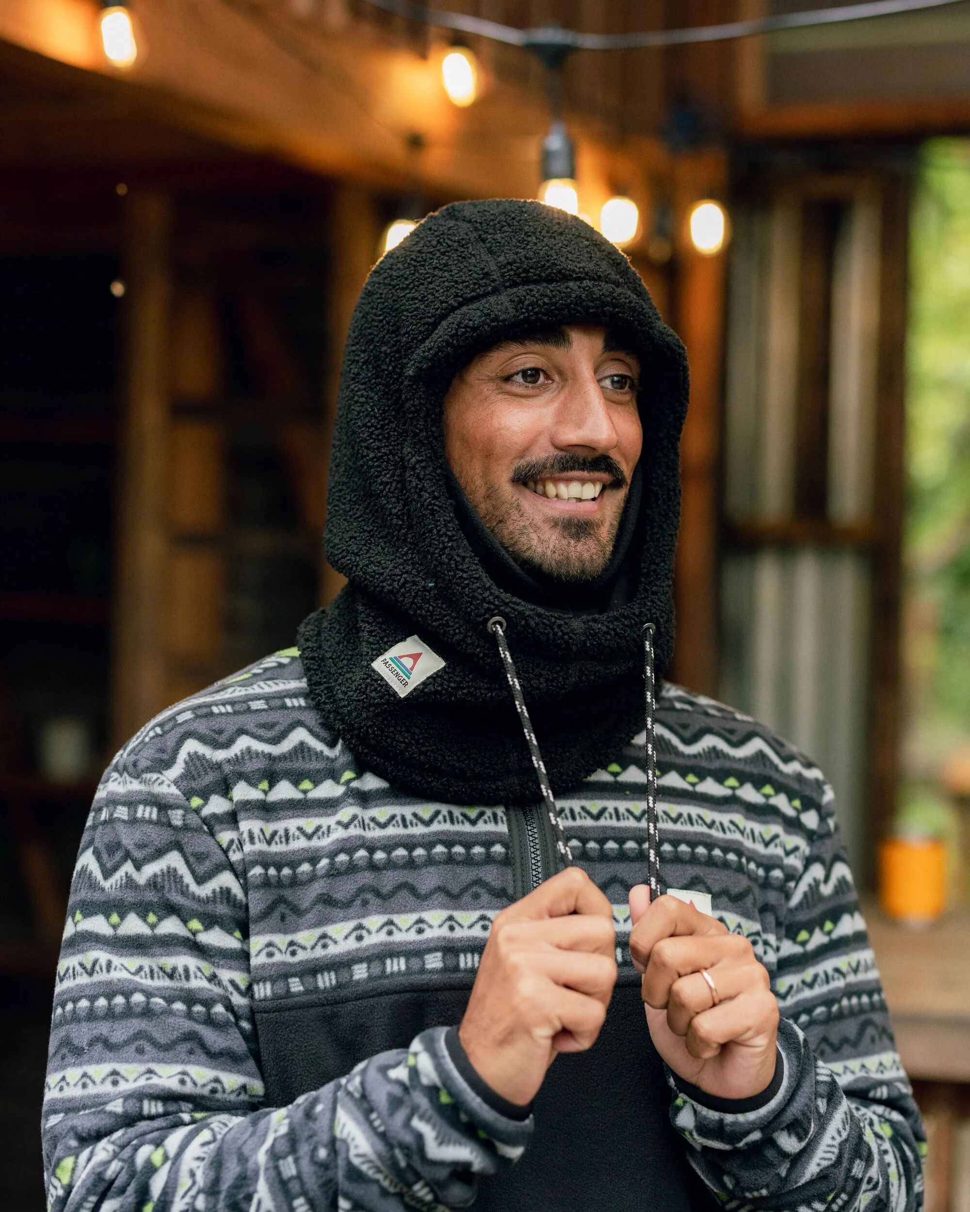 Snowdrift Fleece Hood - Black - Image 3