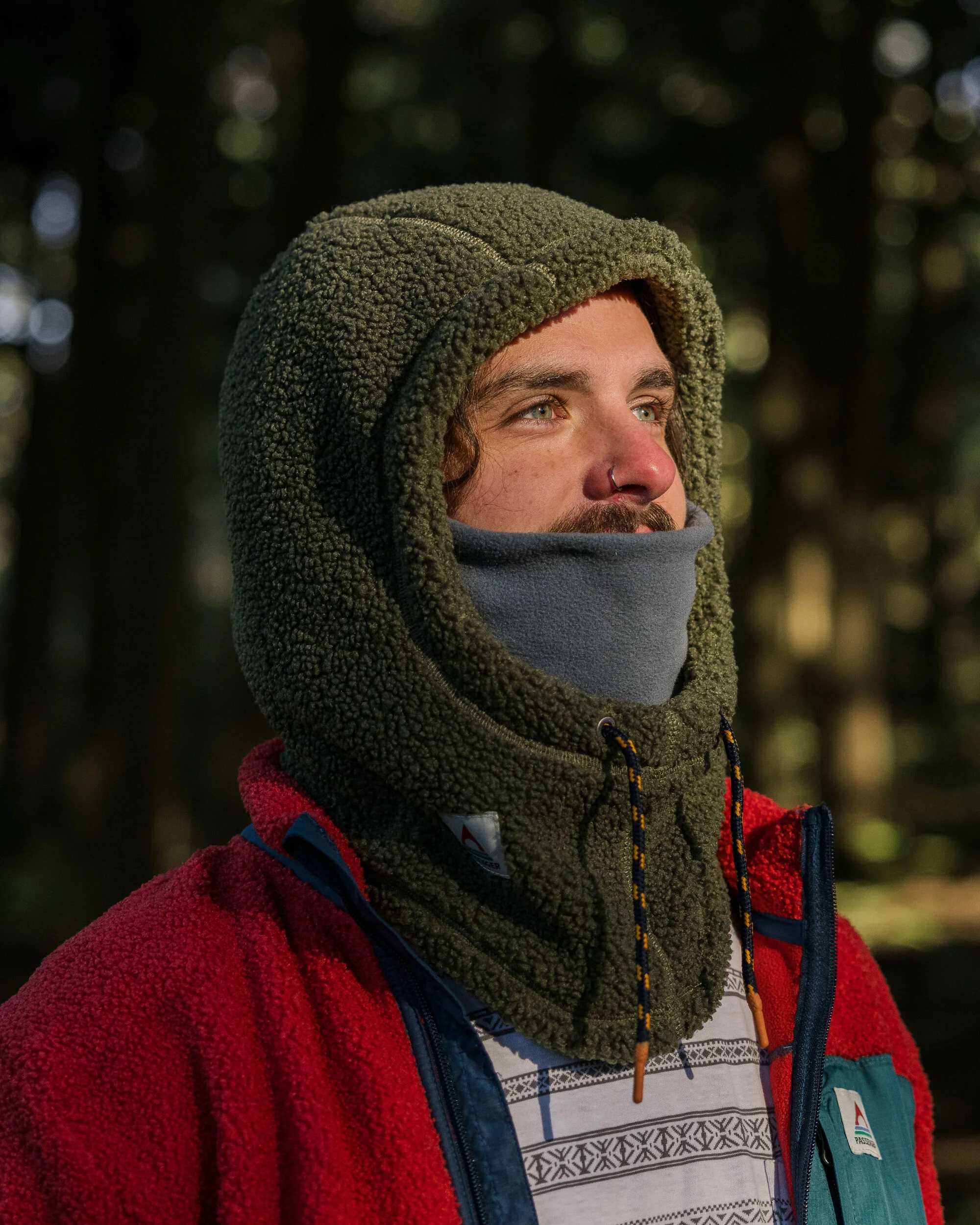 Snowdrift Fleece Hood - Khaki - Image 5
