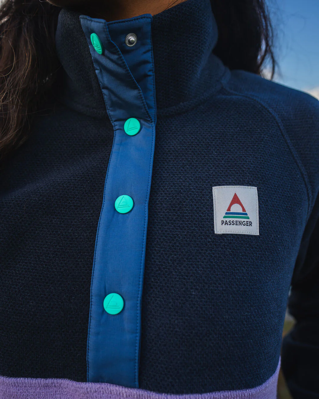 Women's Snowdrop Polartec® Fleece - Lilac/ Deep Navy - Image 5
