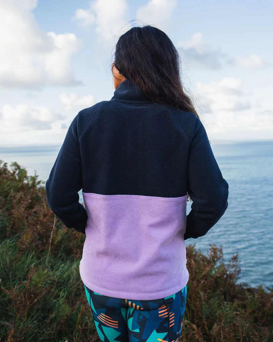 Women's Snowdrop Polartec® Fleece - Lilac/ Deep Navy - Image 6