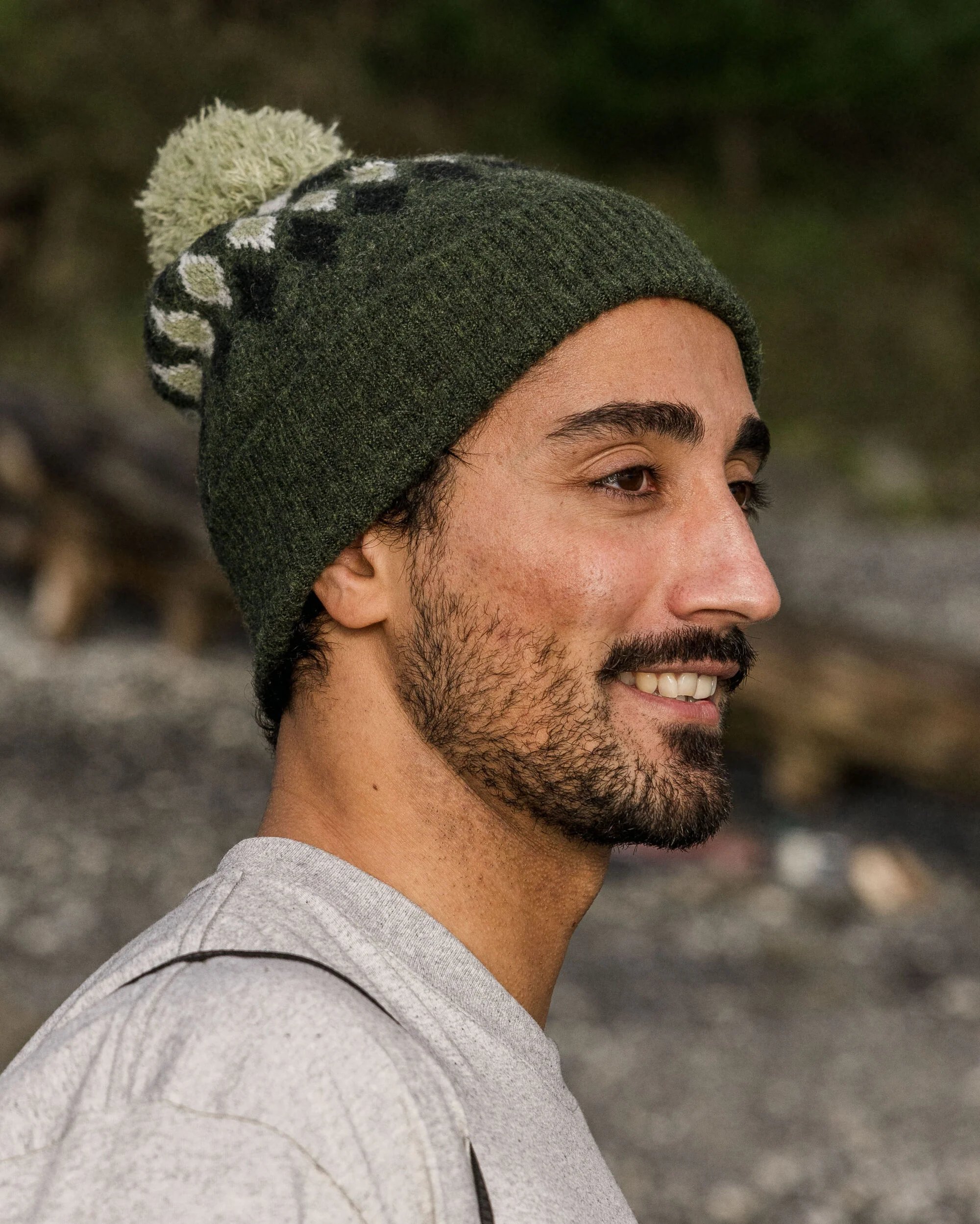 Snowdrop Bobble Hat - Khaki - Image 2