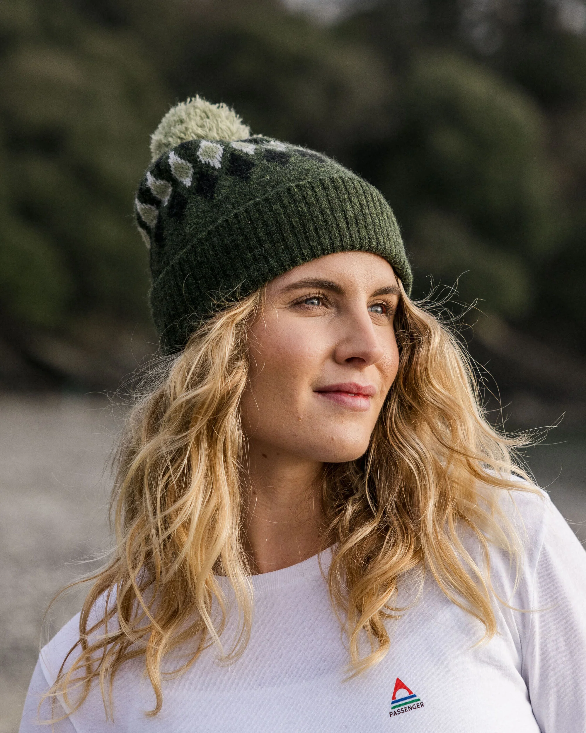 Snowdrop Bobble Hat - Khaki - Image 4