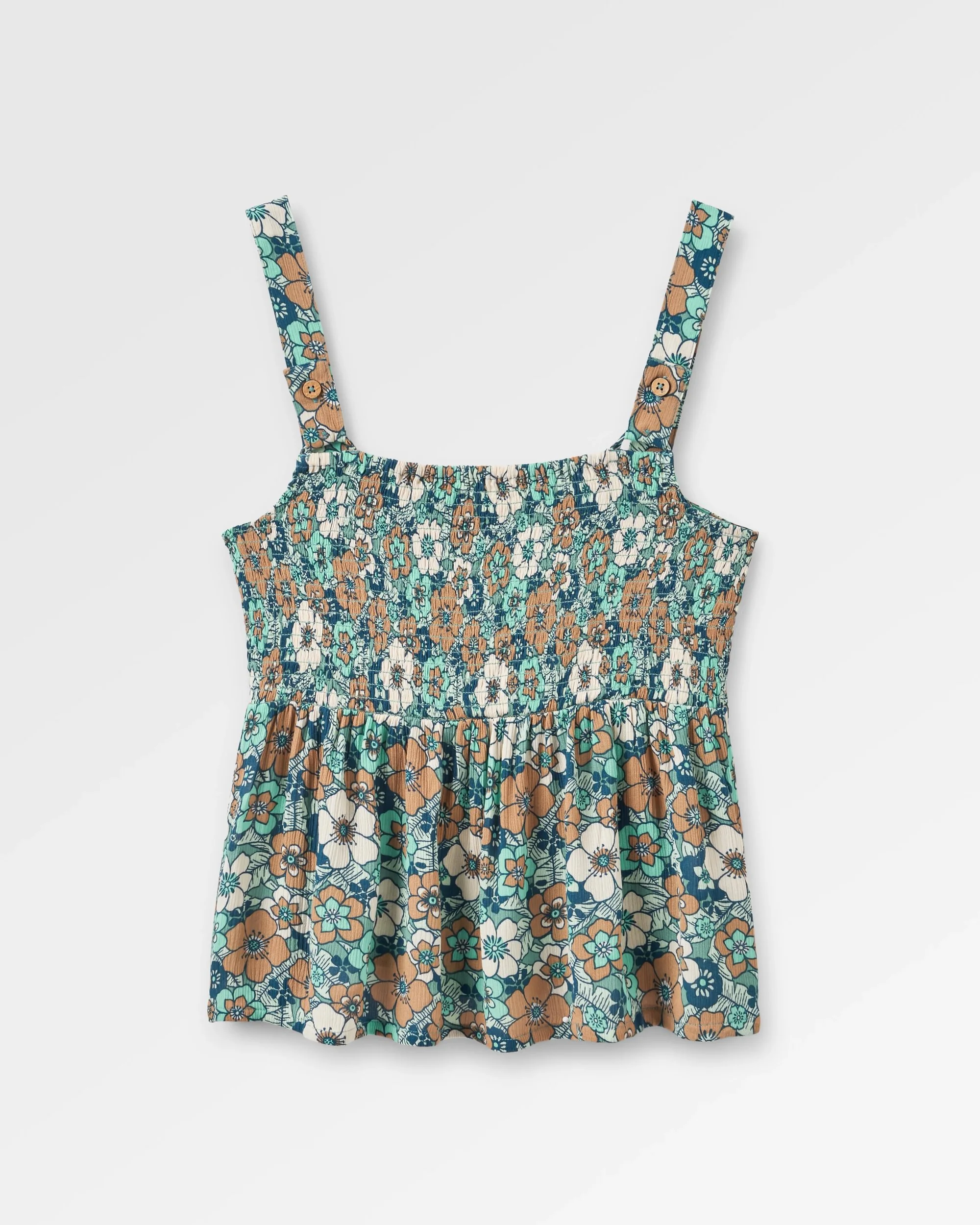 Soleis Woven Cami - Vintage Floral Aqua - Image 2