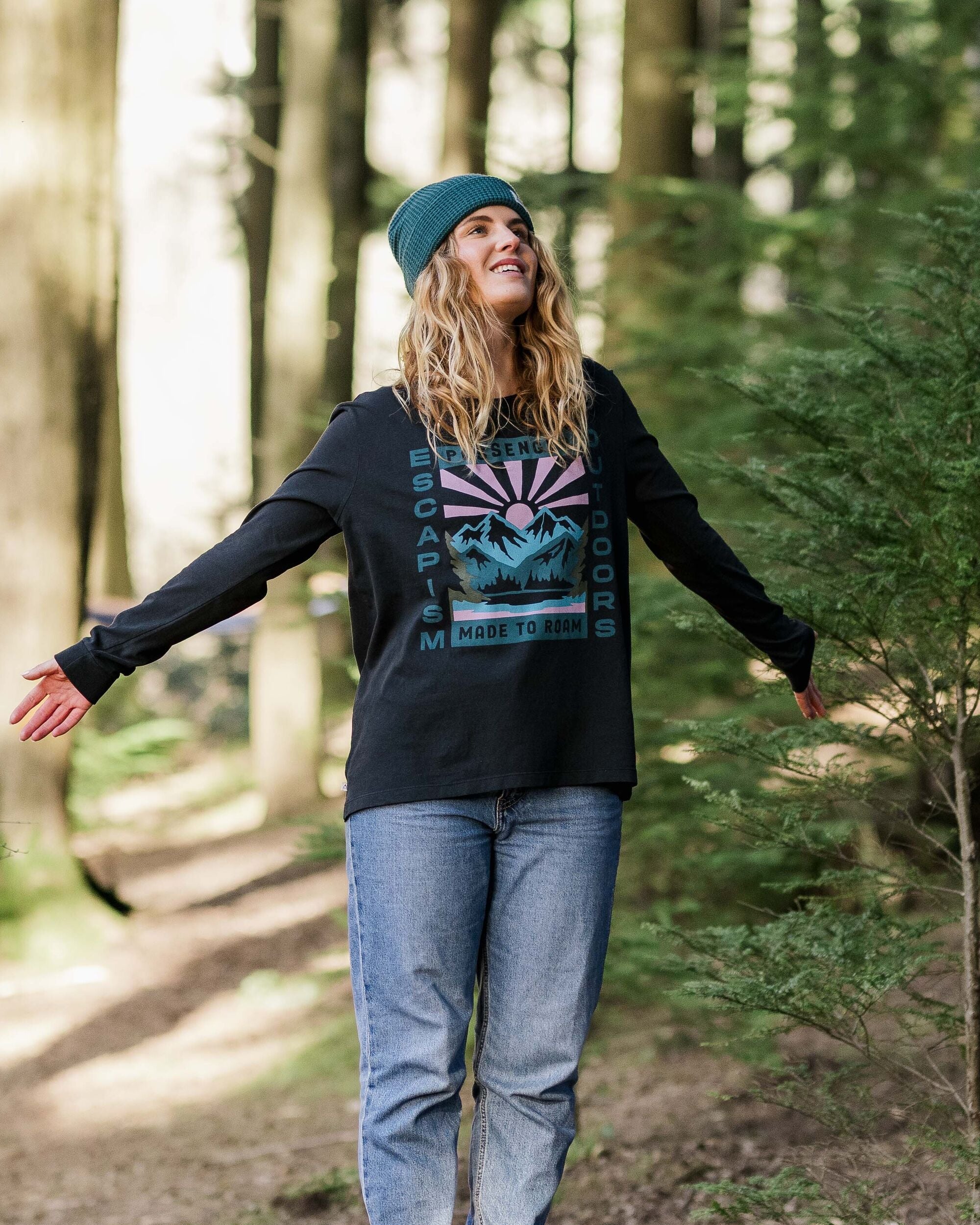 Solitude Oversized LS T-Shirt - Black - Image 2