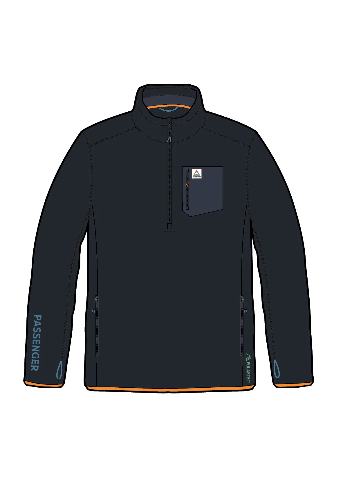 Solitude Polartec® Fleece Pullover - Black - Image 10