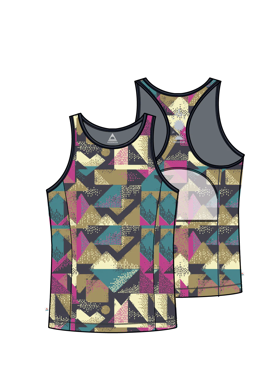 Solscape Active Vest  - Mosaic Mountain Charcoal - Image 6