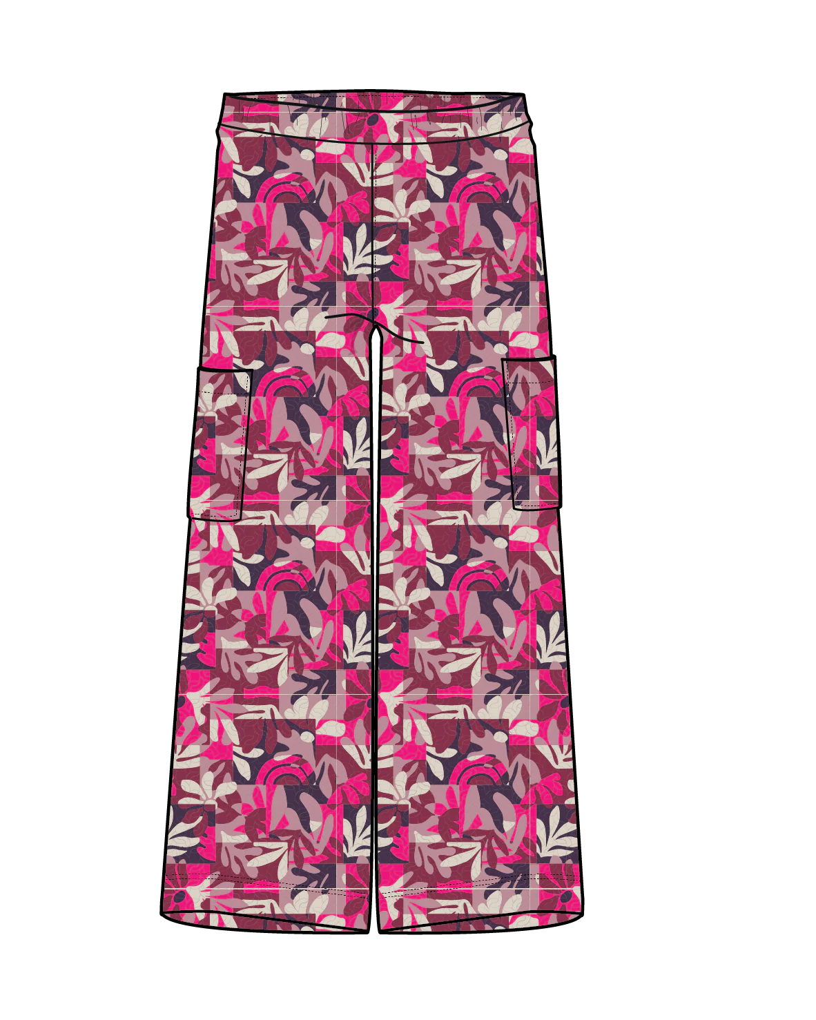 Someday Linen Trouser - Mountain Foliage Cranberry - Image 10