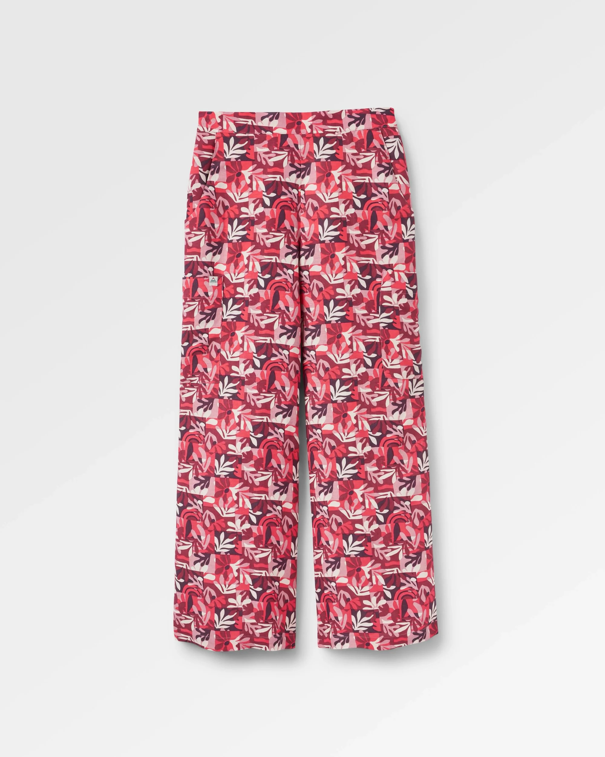 Someday Linen Trouser - Mountain Foliage Cranberry - Image 2