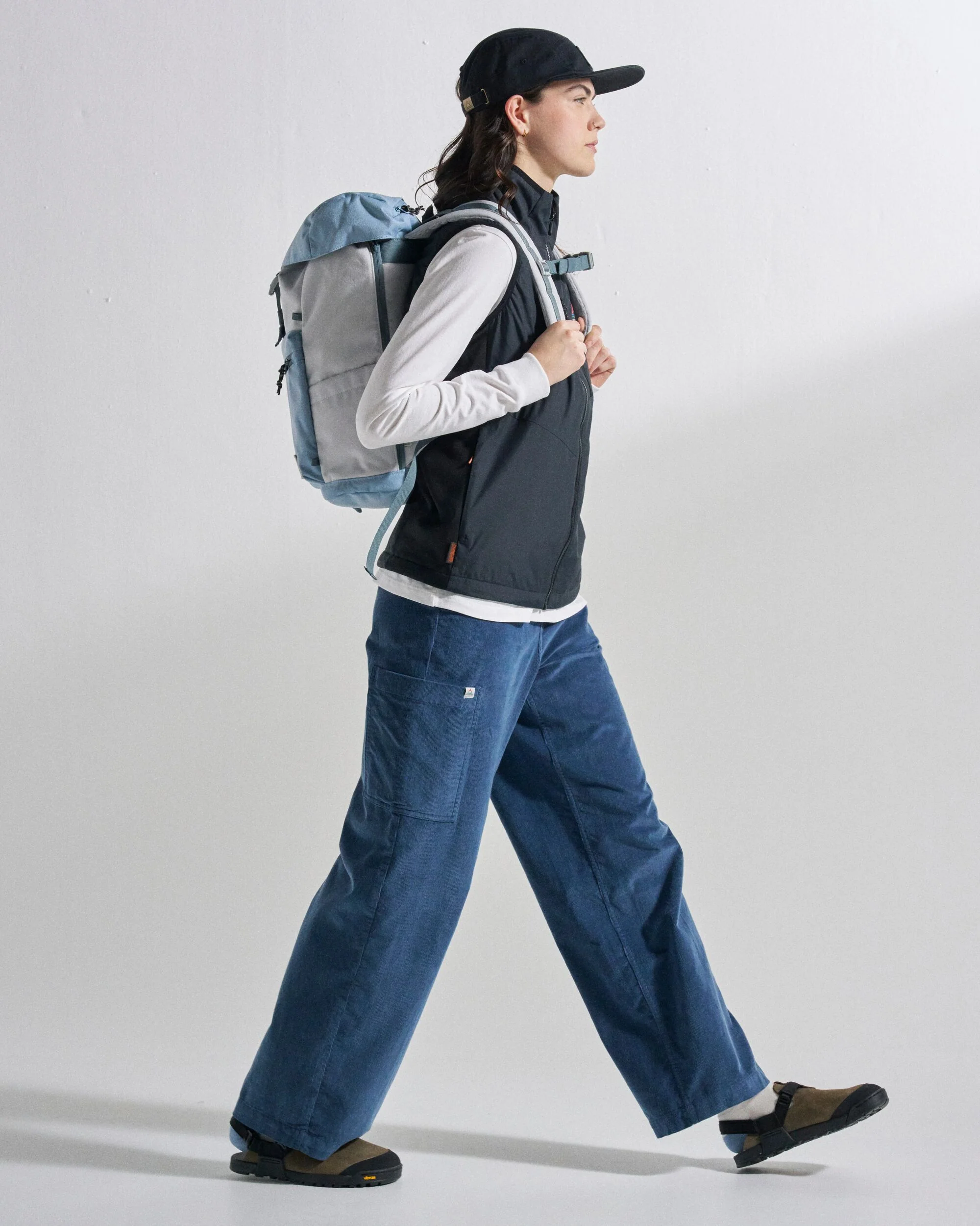 Someday Organic Cotton Corduroy Trouser - Dark Denim - Image 3