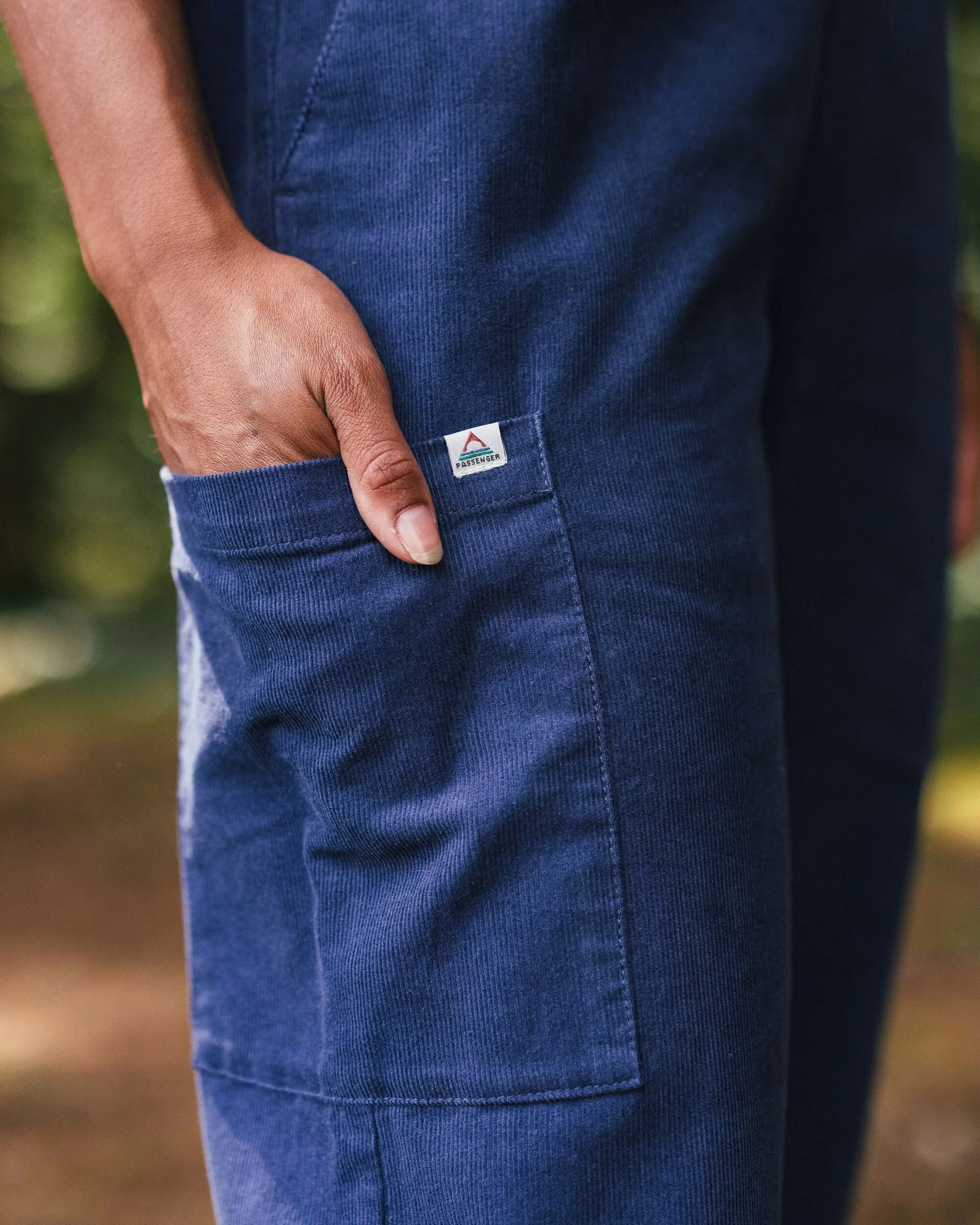 Someday Organic Cotton Corduroy Trouser - Dark Denim - Image 5