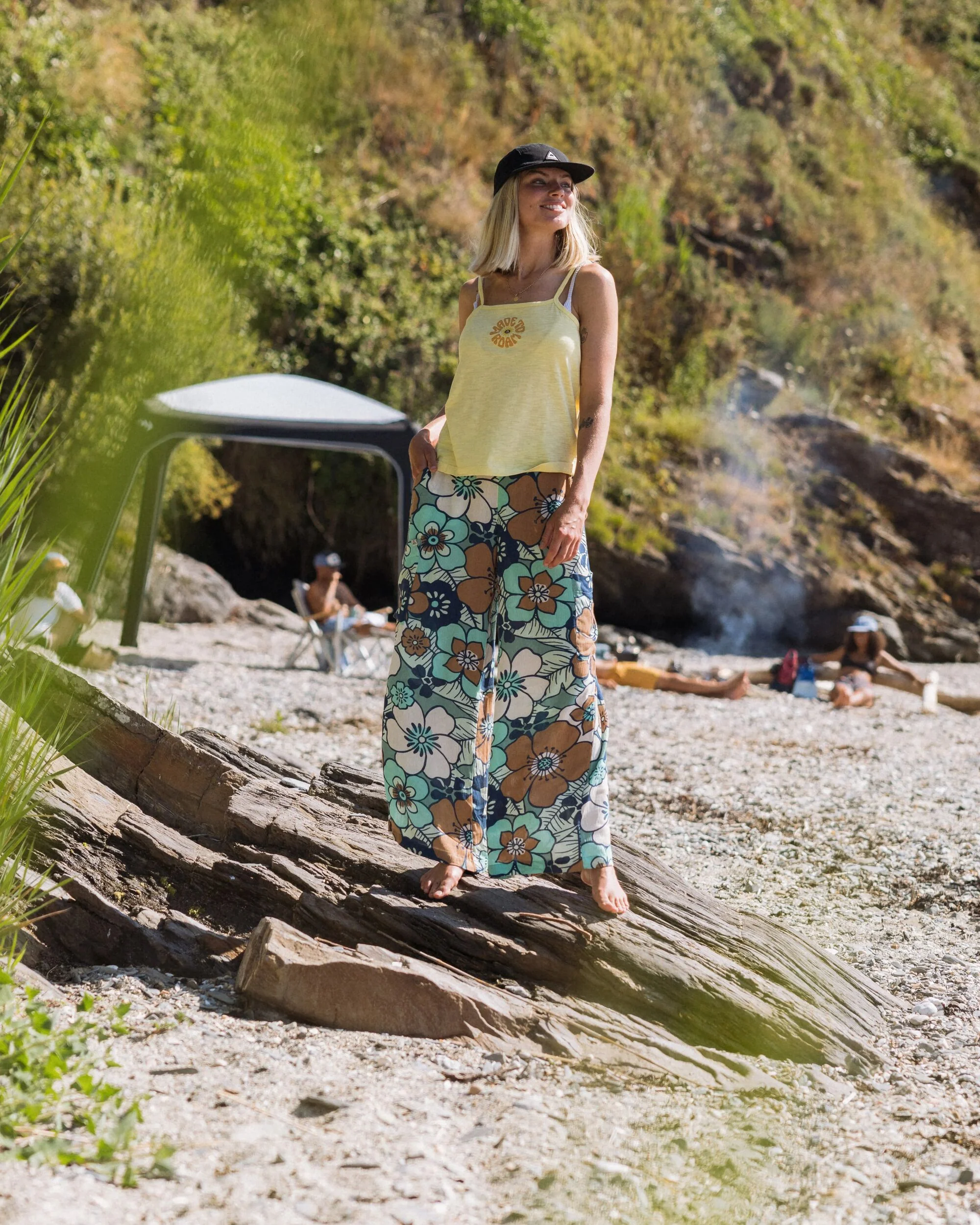 Someday Woven Trouser - Vintage Floral Aqua - Image 4