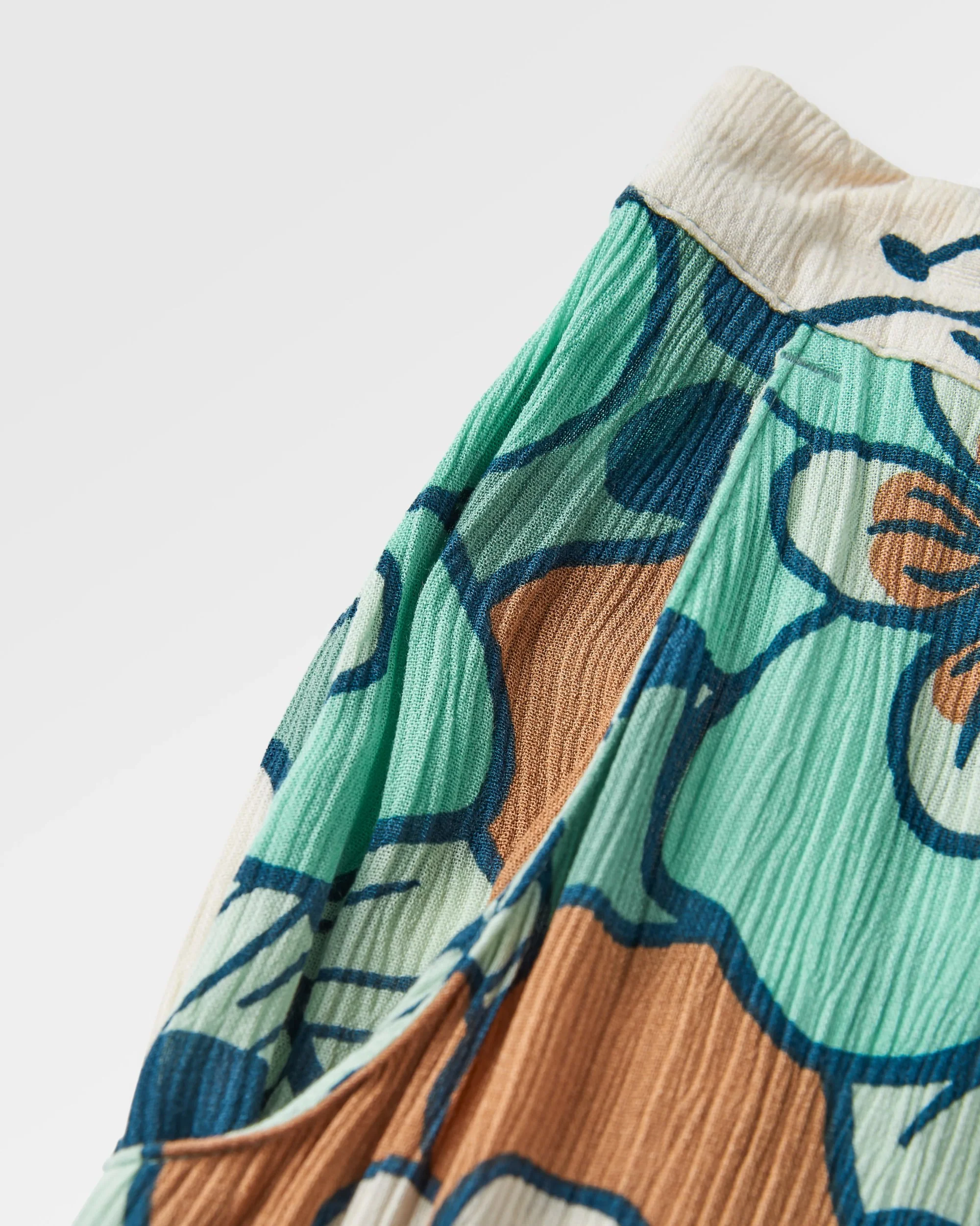 Someday Woven Trouser - Vintage Floral Aqua - Image 7