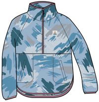 Sorrel Polar Fleece - Abstract Mountain Blue Fog - Image 8