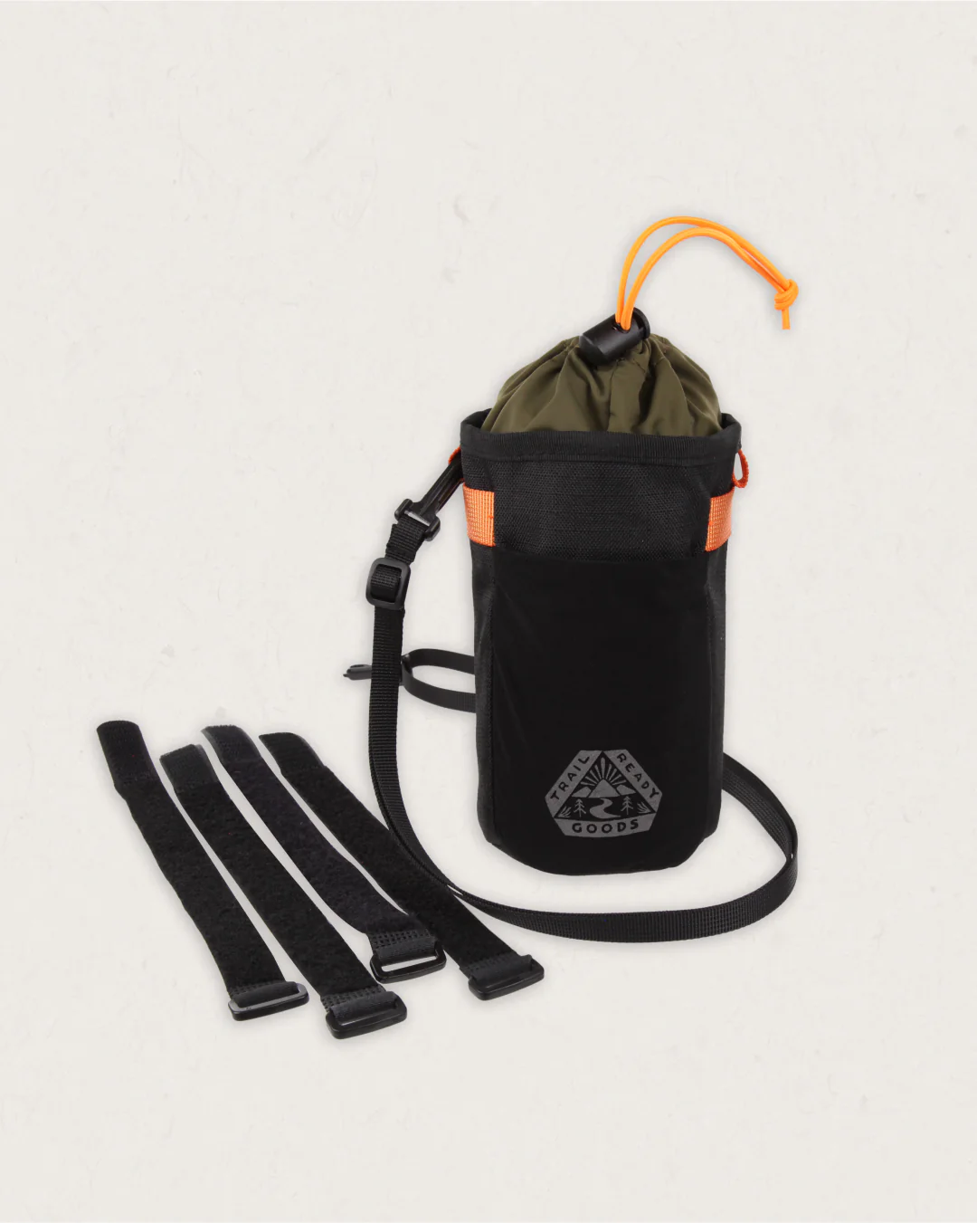 Steer Hybrid Bottle Bike Bag - True Black/ Khaki - Image 7