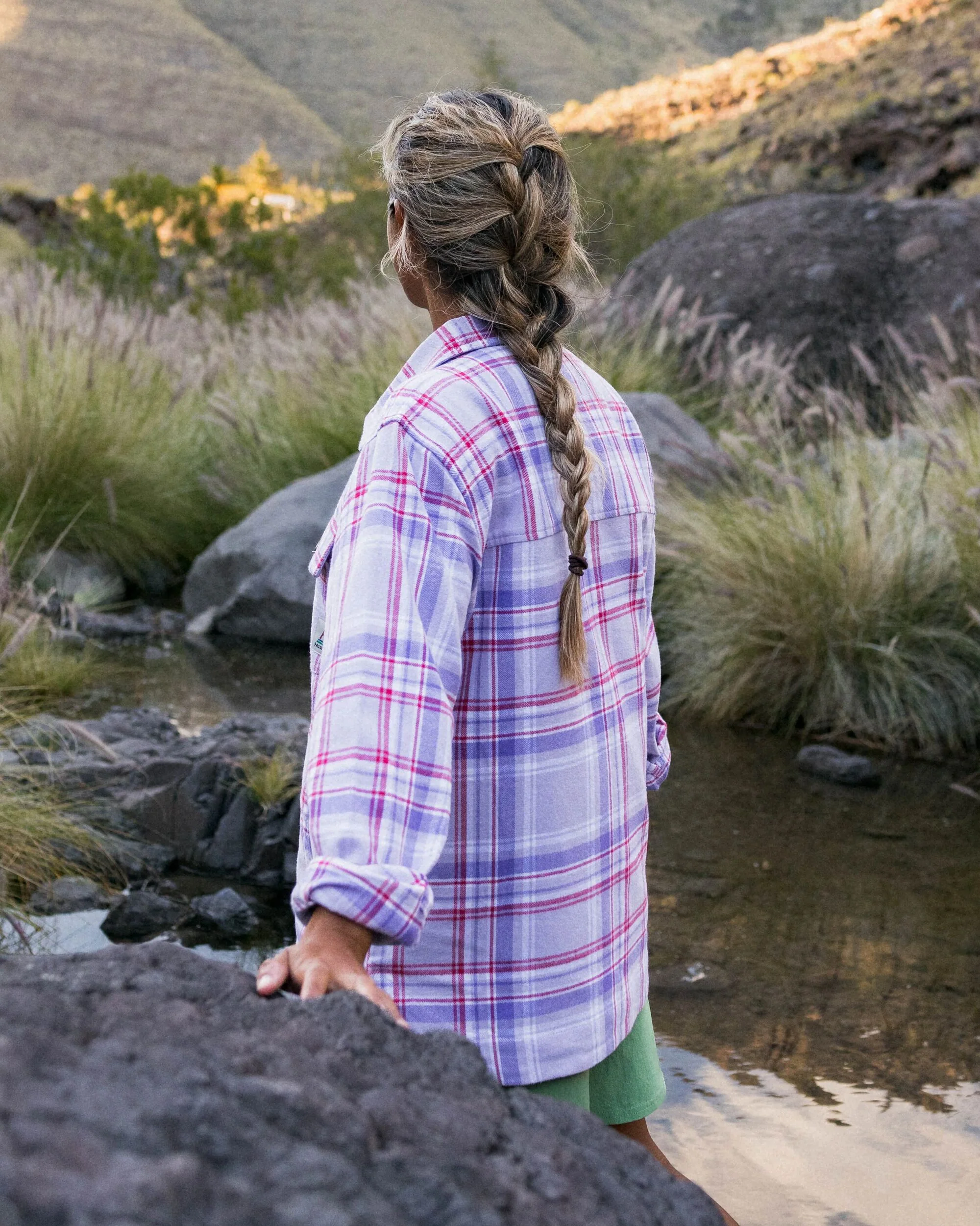 Stella LS Shirt - Retro Purple Check - Image 5