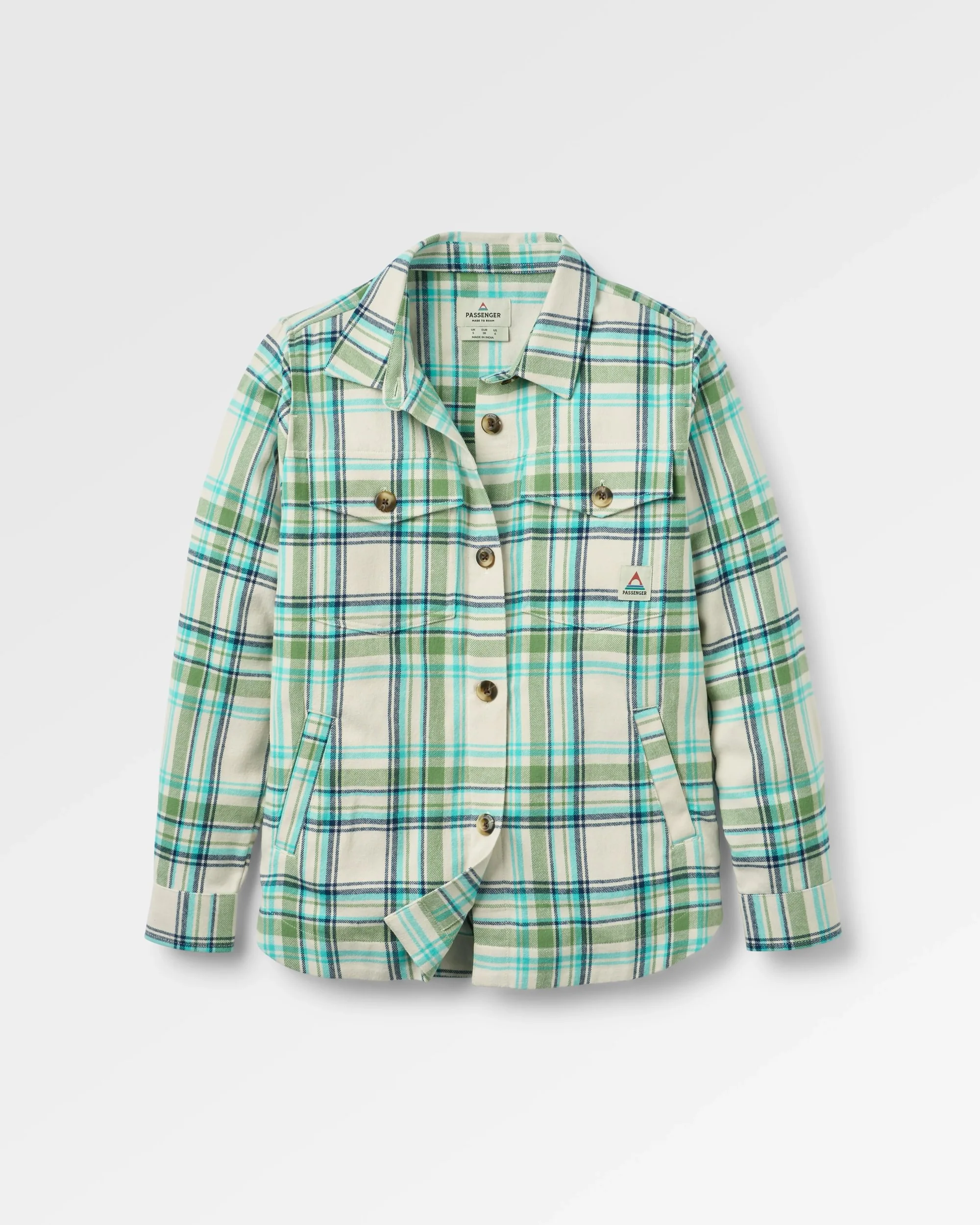 Stella LS Shirt - Vintage White/Stem Green Check - Image 2
