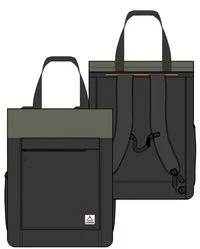 Stow Tote 22L Backpack - True Black/ Khaki - Image 12