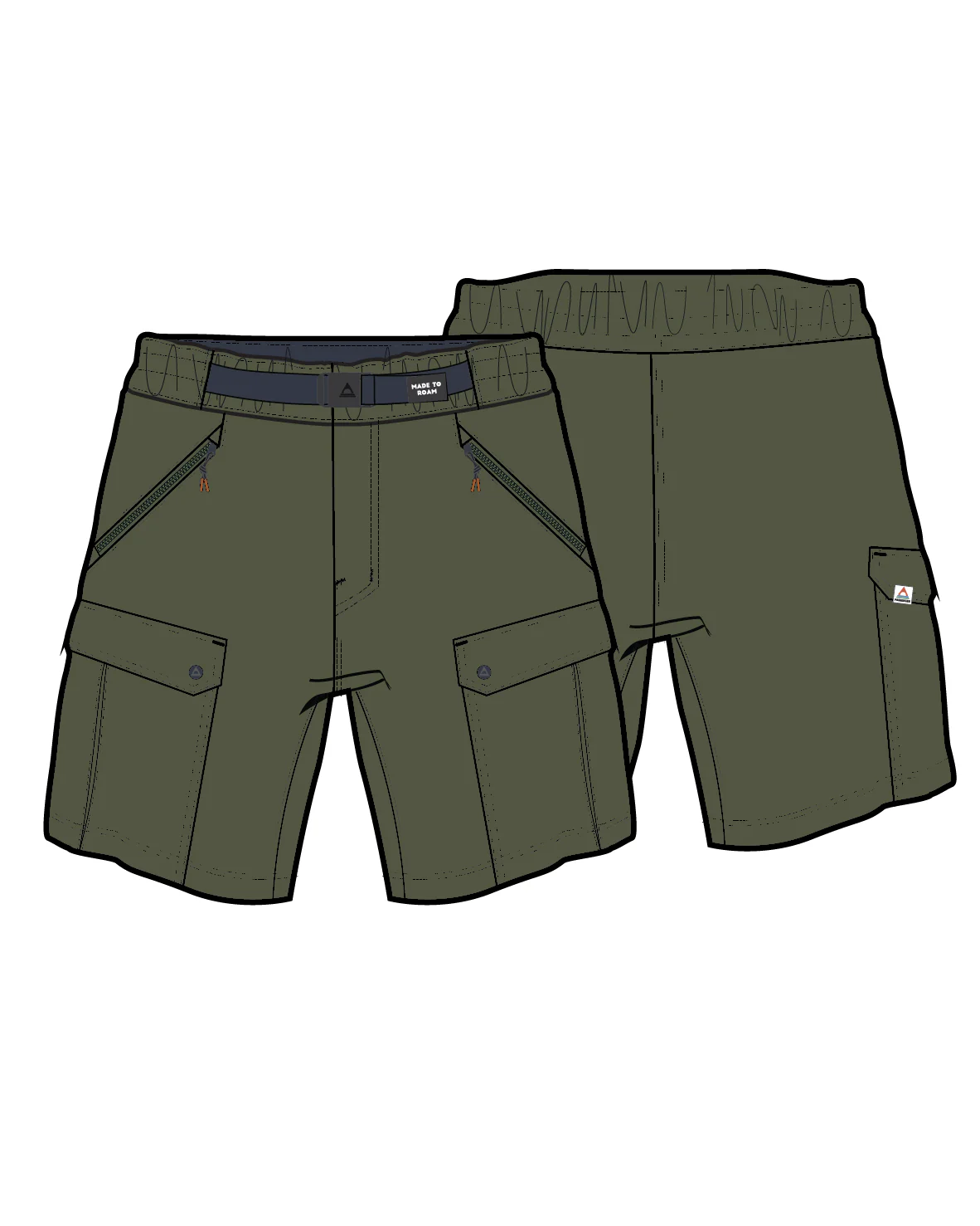 Stride Active Trail Short - Khaki - Image 11