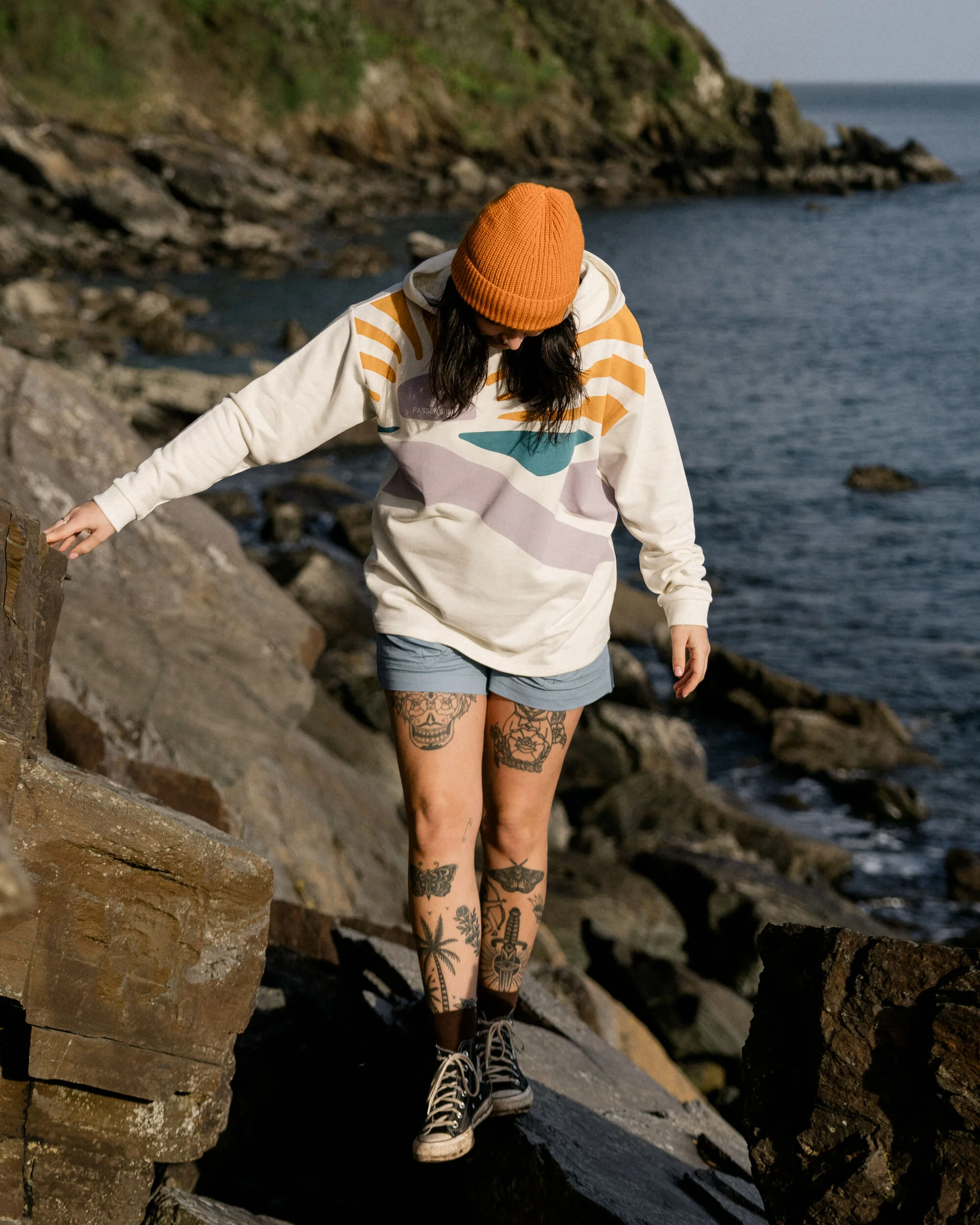 Sunsets Organic Cotton Hoodie - Marshmallow - Image 4