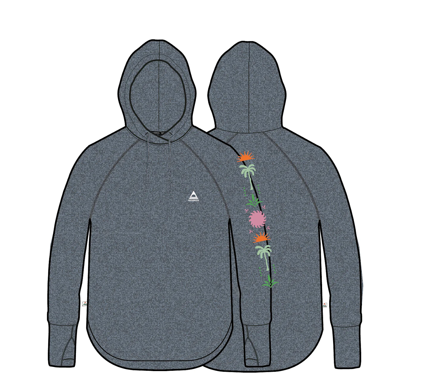 Sunvale Hooded UPF50 LS T-Shirt - Storm Grey Marl - Image 7