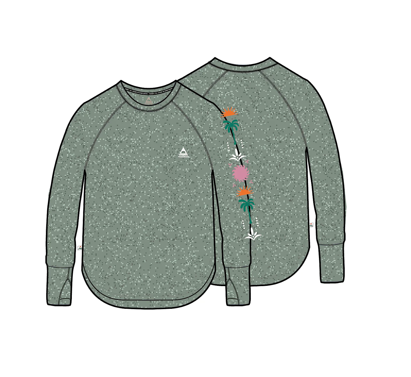 Sunvale Lightweight UPF50 LS T-Shirt - Pistachio Marl - Image 6