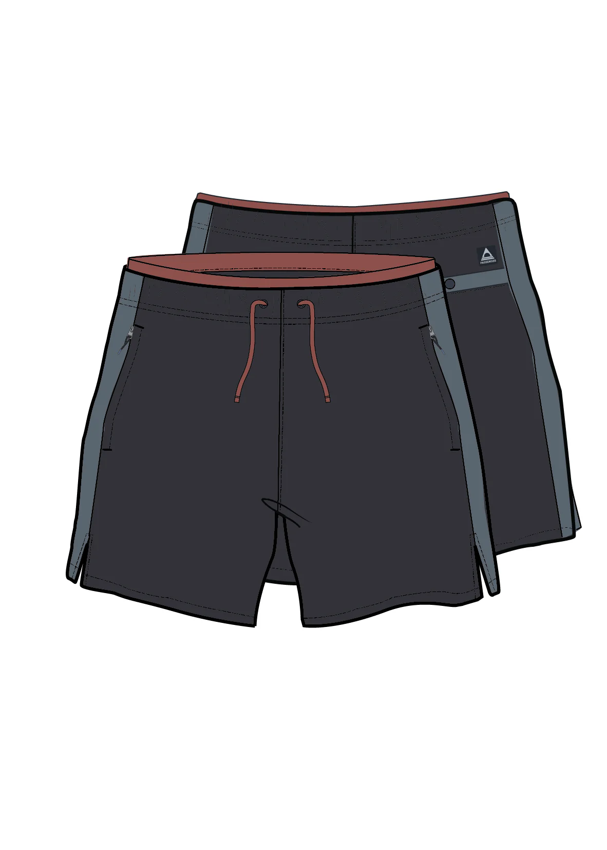 Swift Trail Short 7" - Faded Black - Image 8