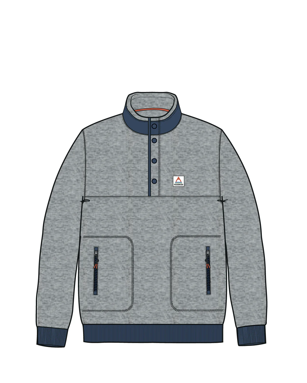 Take It Easy Polar Fleece - Grey Marl - Image 10
