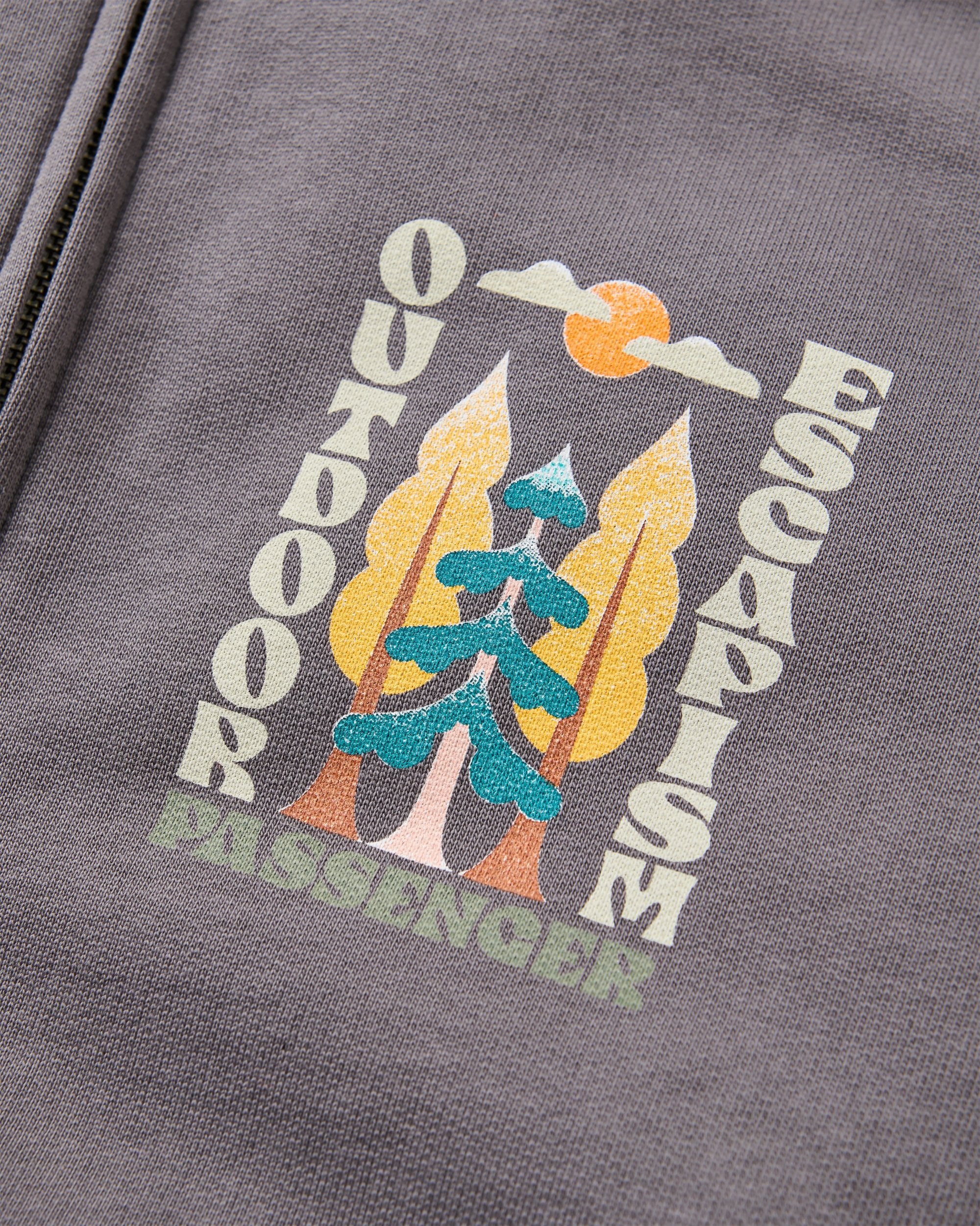 Tall Pines Full Zip Hoodie - Charcoal - Image 3