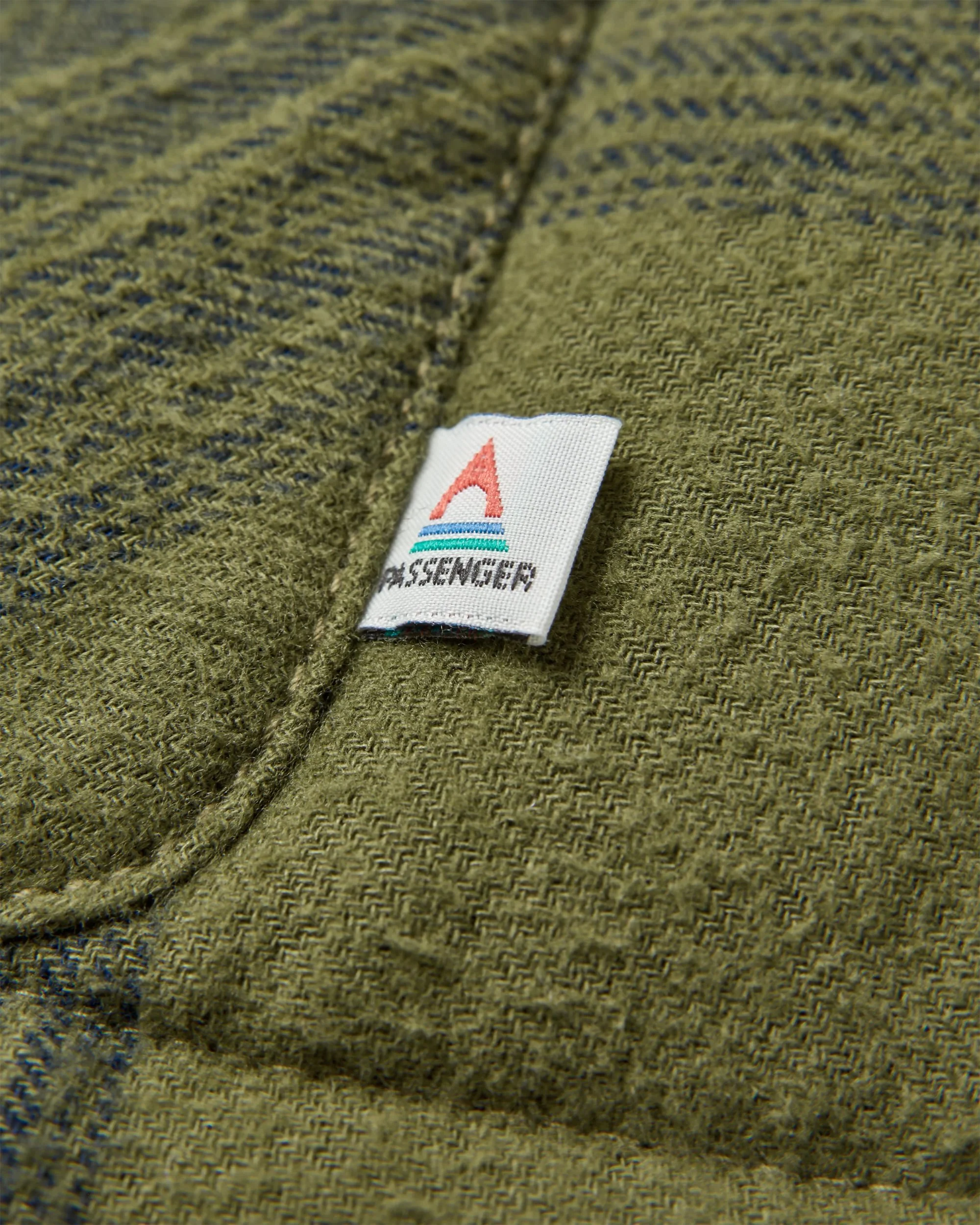 Taranaki Quilted Overshirt - Navy/Khaki Check - Image 8