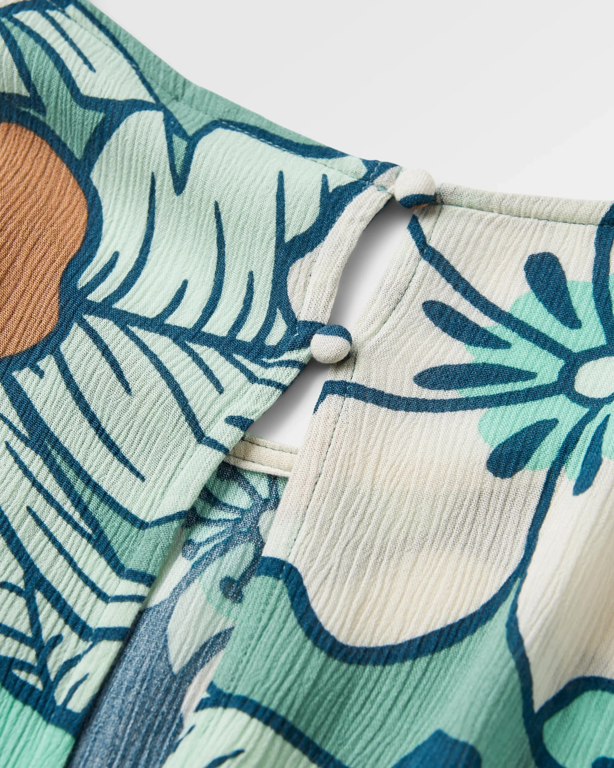 Thimbleberry Jumpsuit - Vintage Floral Aqua - Image 5