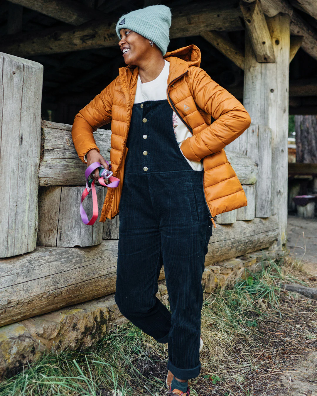 Tiaga Cord Dungarees - Deep Navy - Image 2