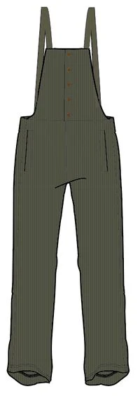 Tiaga Cord Dungarees - Khaki - Image 9