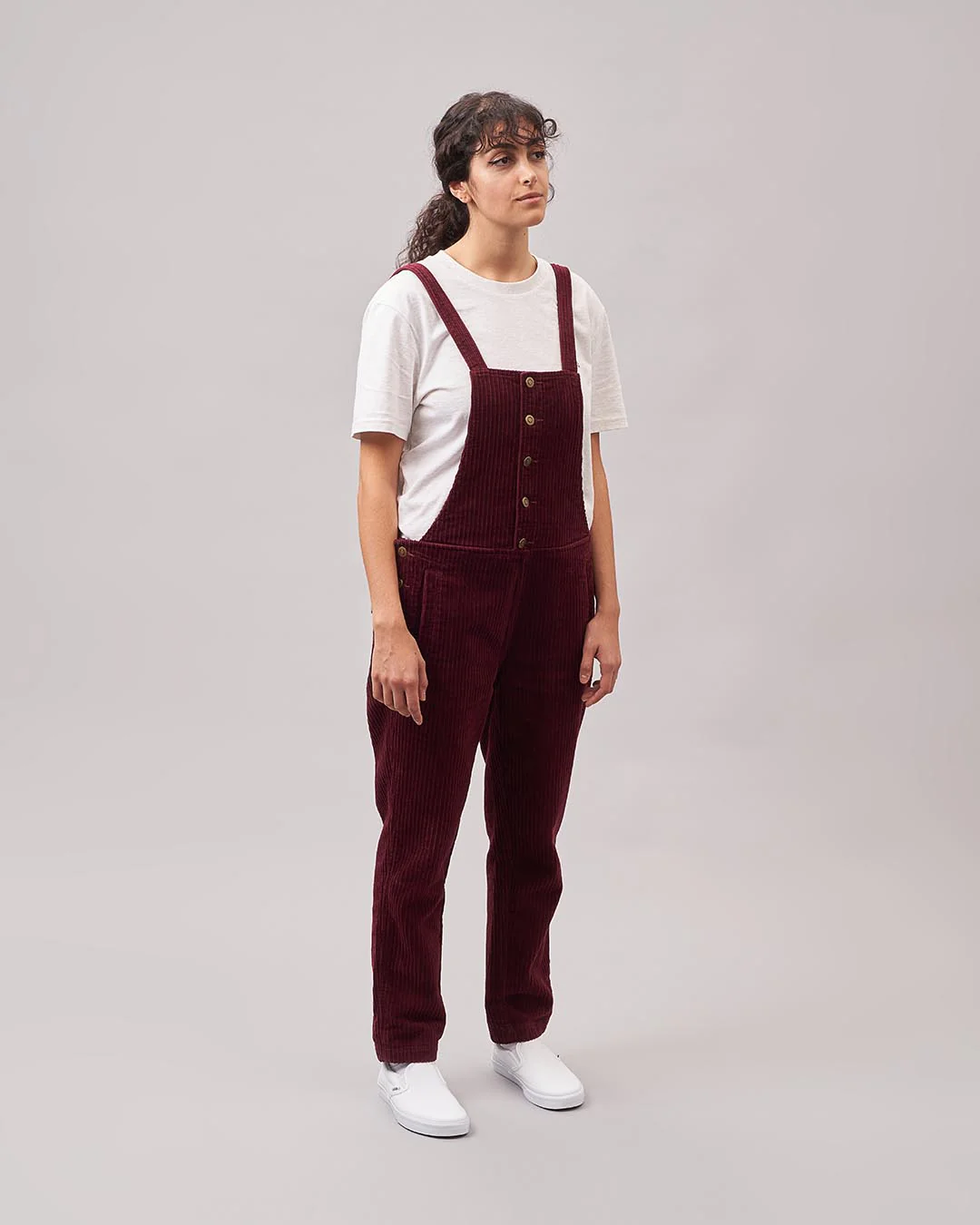 Tiaga Cord Dungarees - Windsor Wine - Image 5
