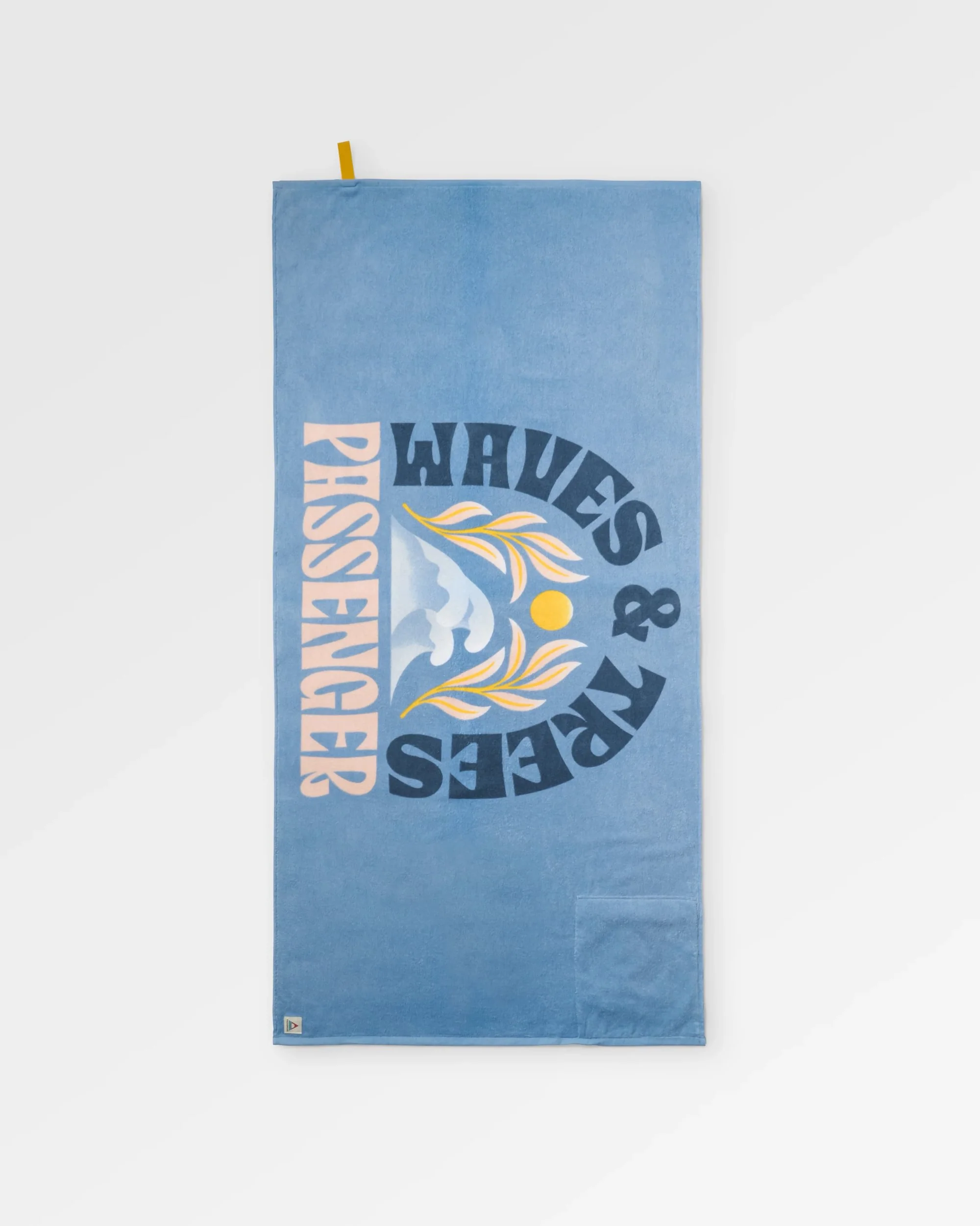 Tideline Organic Cotton Beach Towel - Faded Denim - Image 2