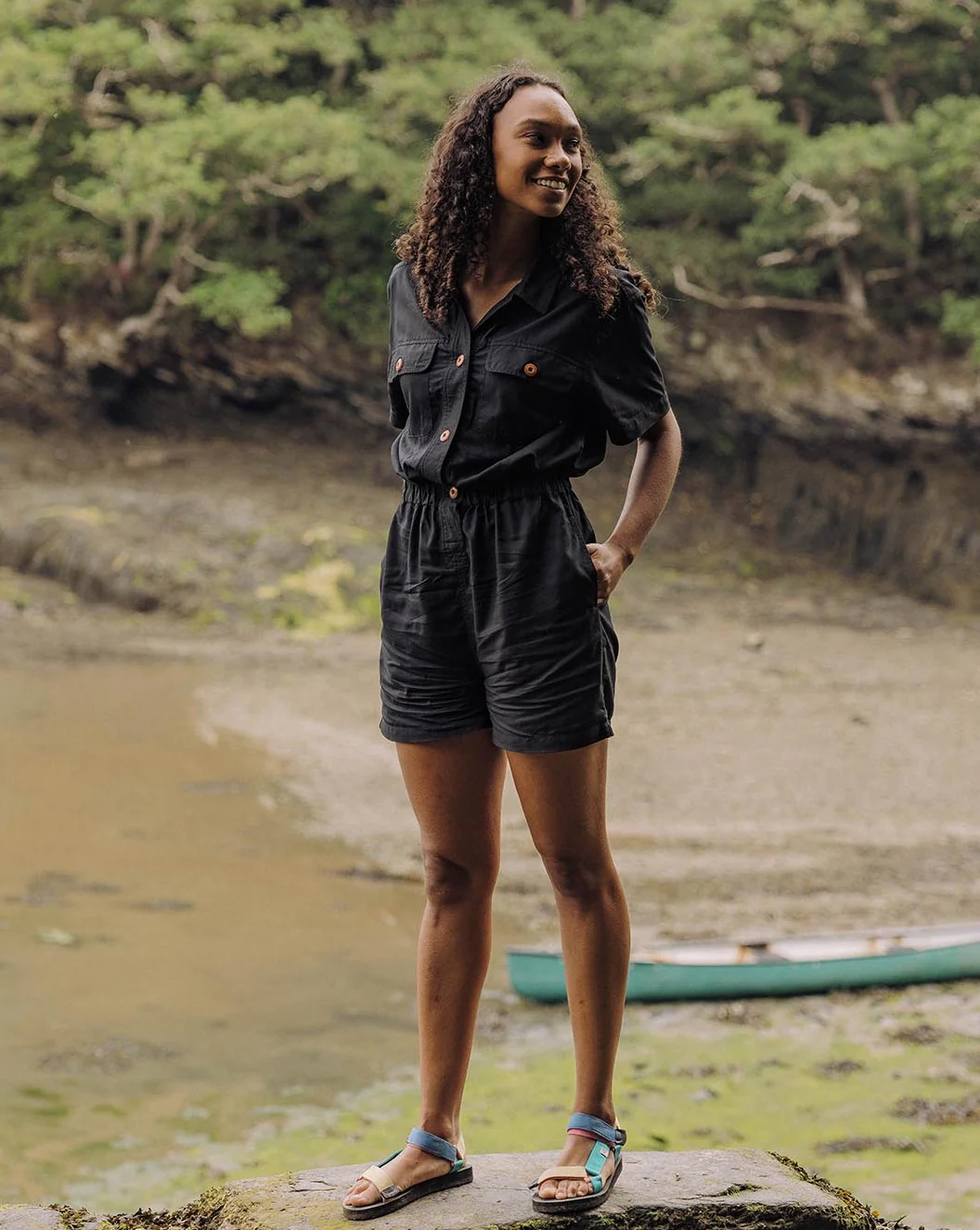 Topaz Short Boiler Suit - Black - Image 7