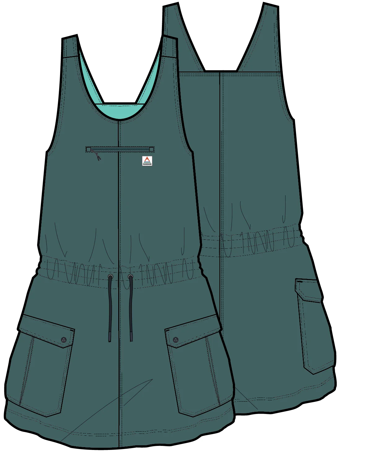 Trail Cargo Dress - Deep Ocean - Image 11