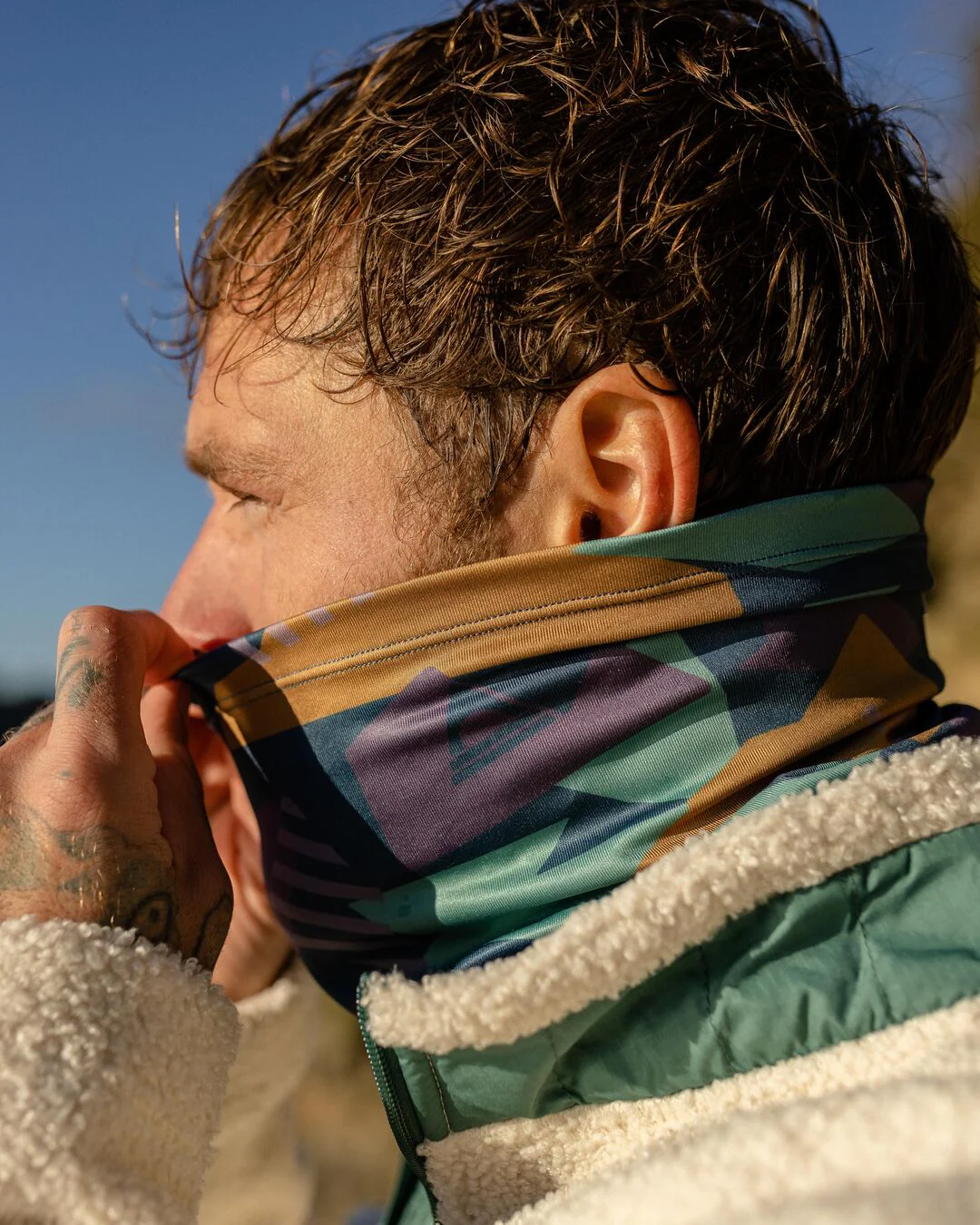 Trail Gaiter - Deep Blue Camo Pattern - Image 3