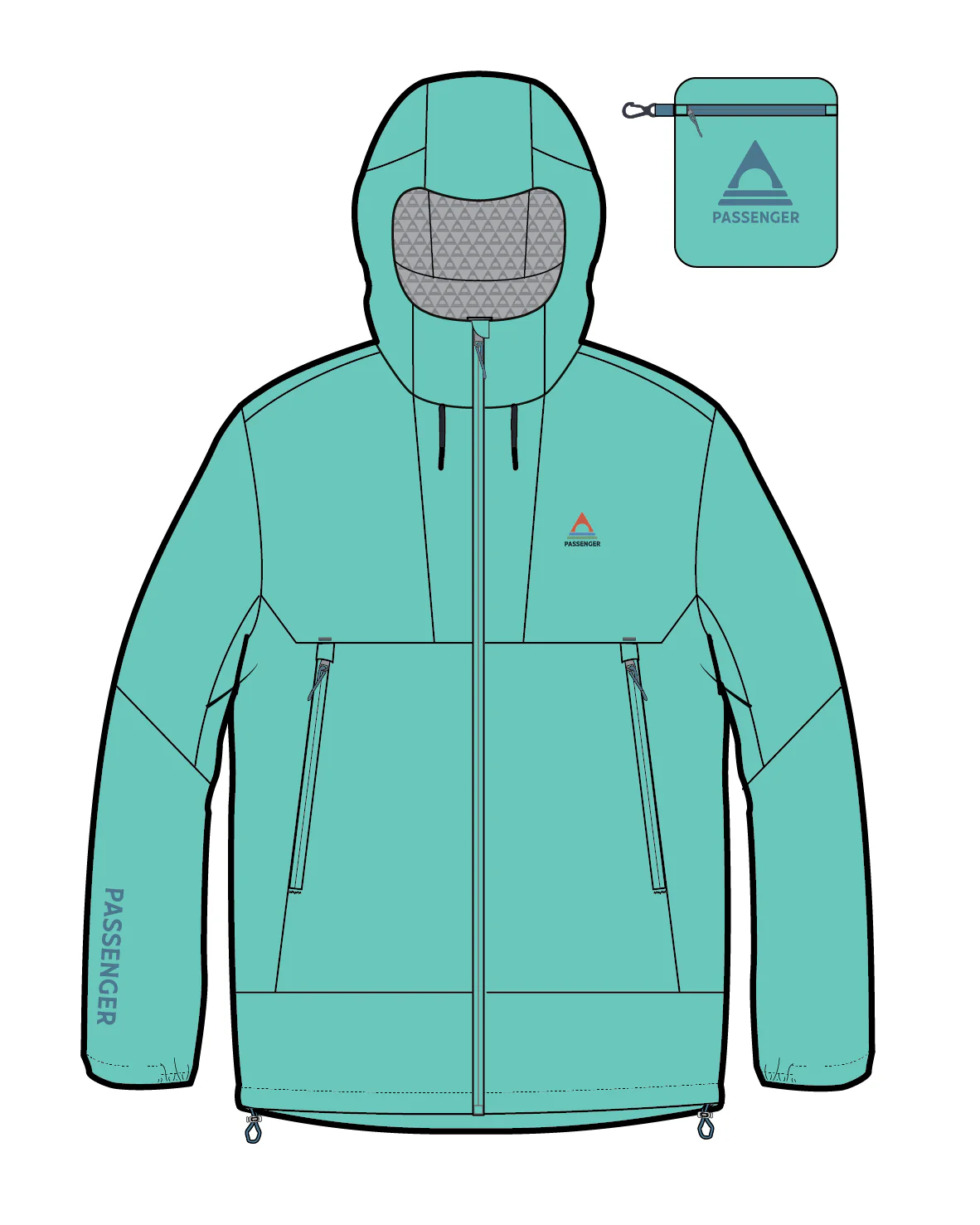 Trailscape Light Women's Waterproof Jacket - Aqua - Image 14