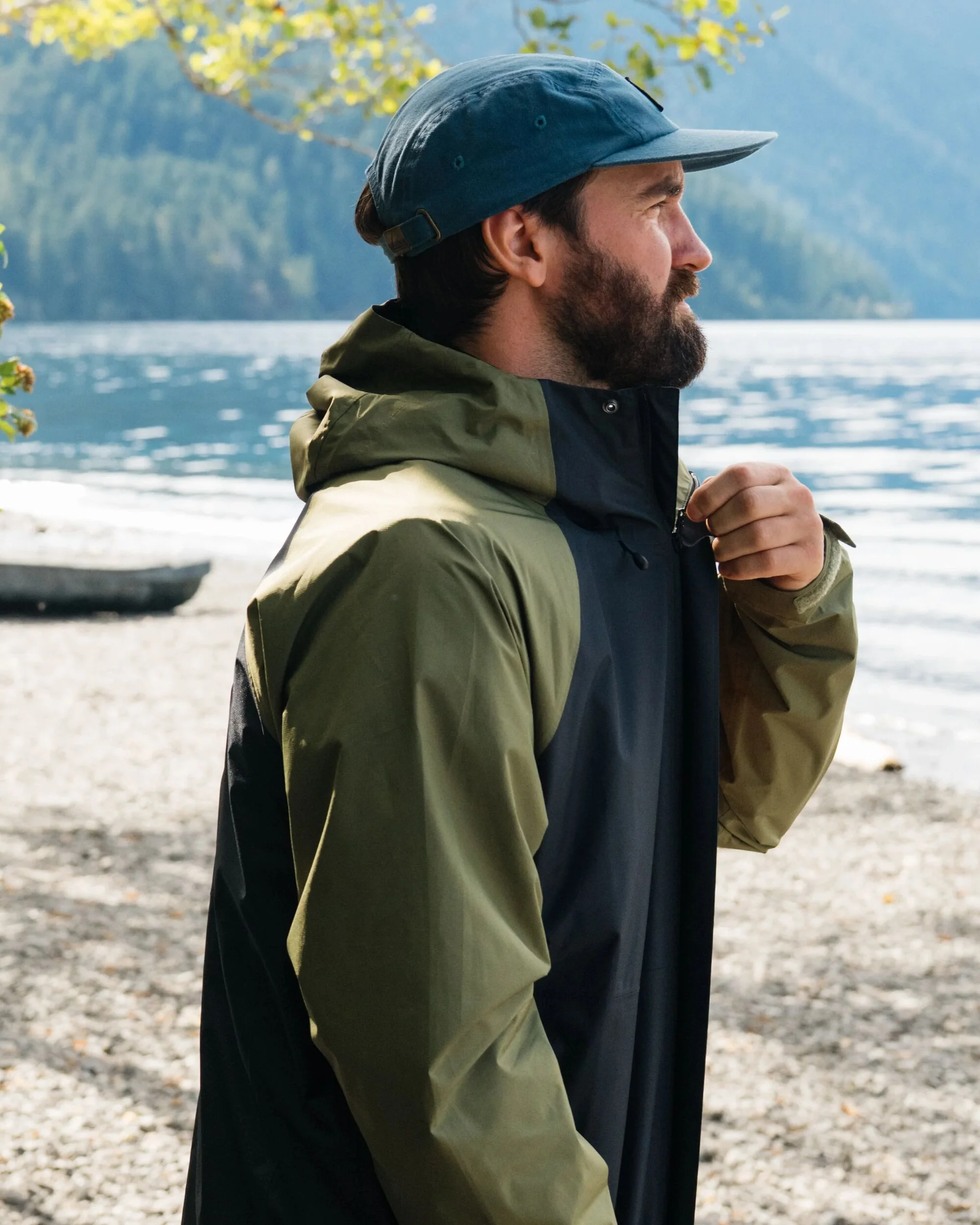 Trailscape Men's Waterproof Jacket - Black/Khaki - Image 3