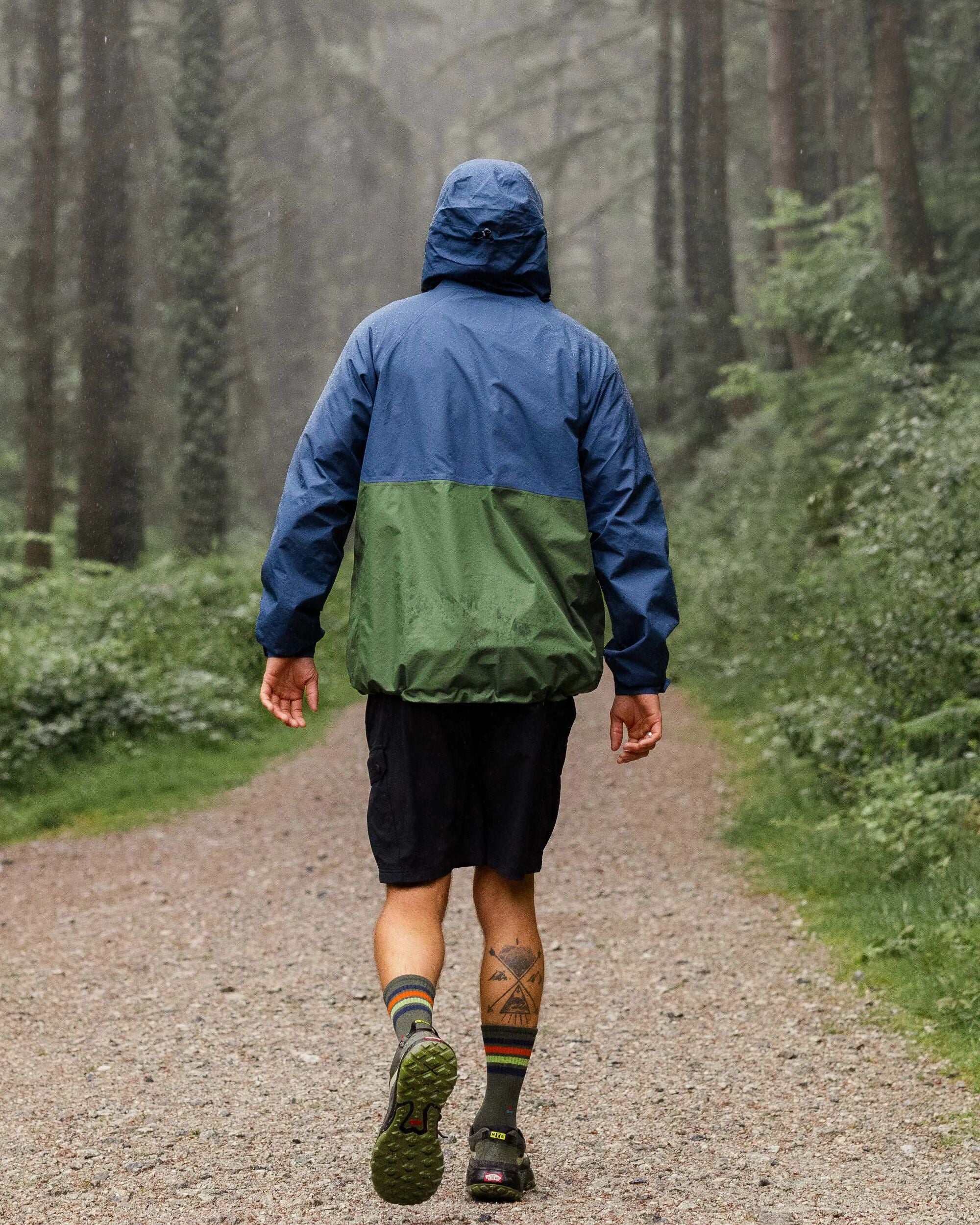 Trailscape Men's Waterproof Jacket - Dark Denim/Wild Green - Image 4