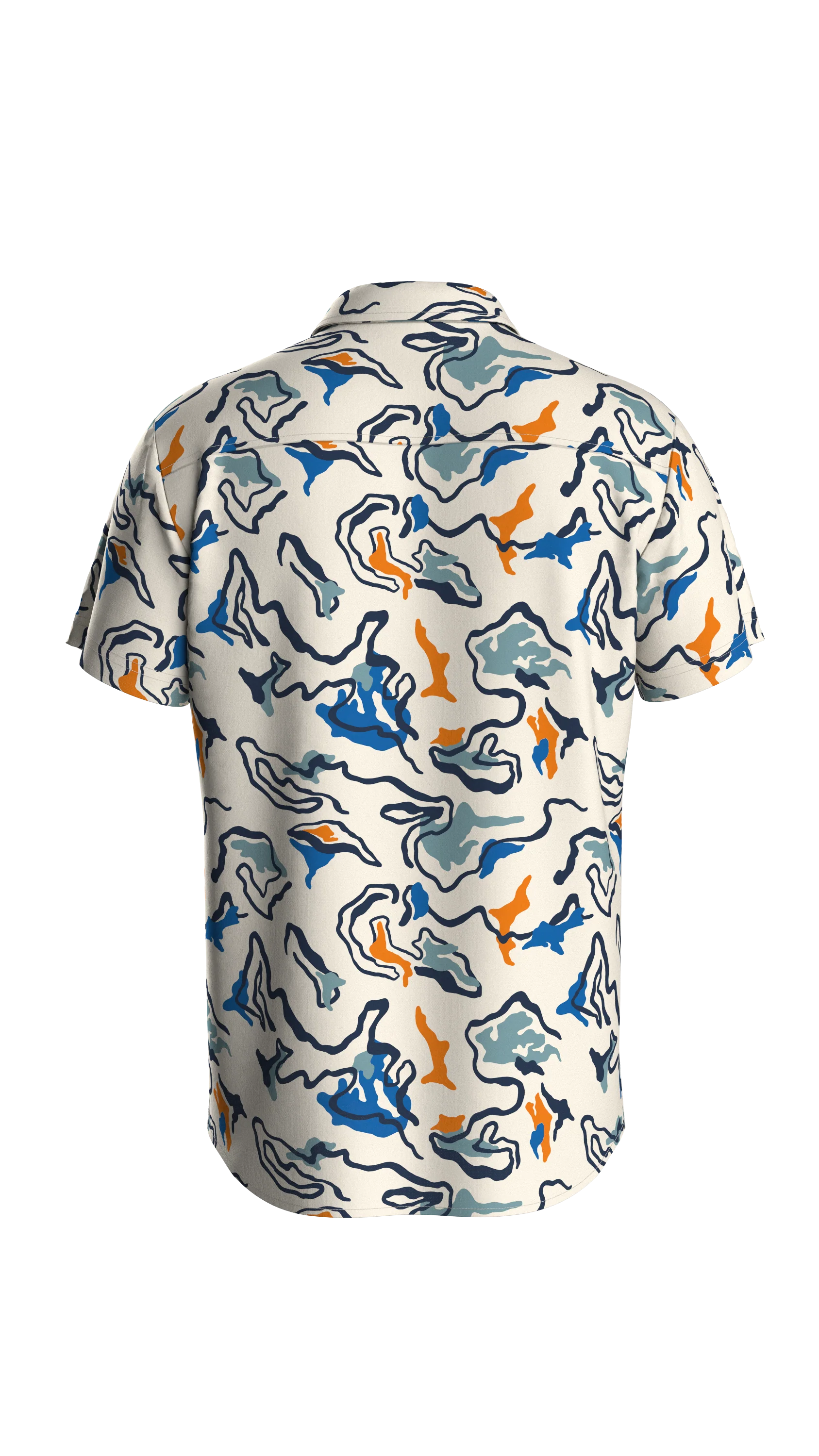 Traveller Short Sleeve Stretch Shirt - Abstract Strata Multi - Image 10