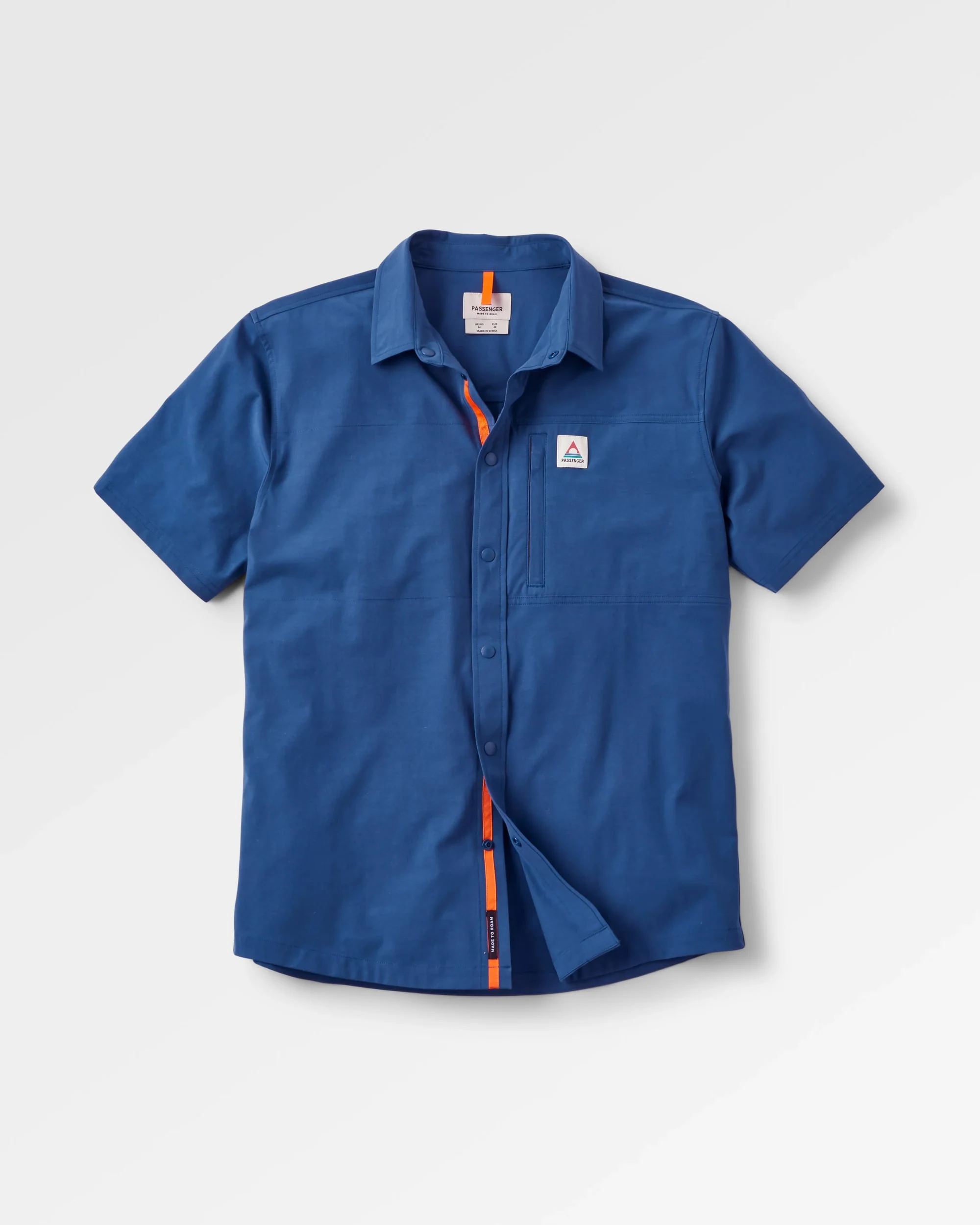 Traveller Short Sleeve Stretch Shirt - Dark Denim - Image 2