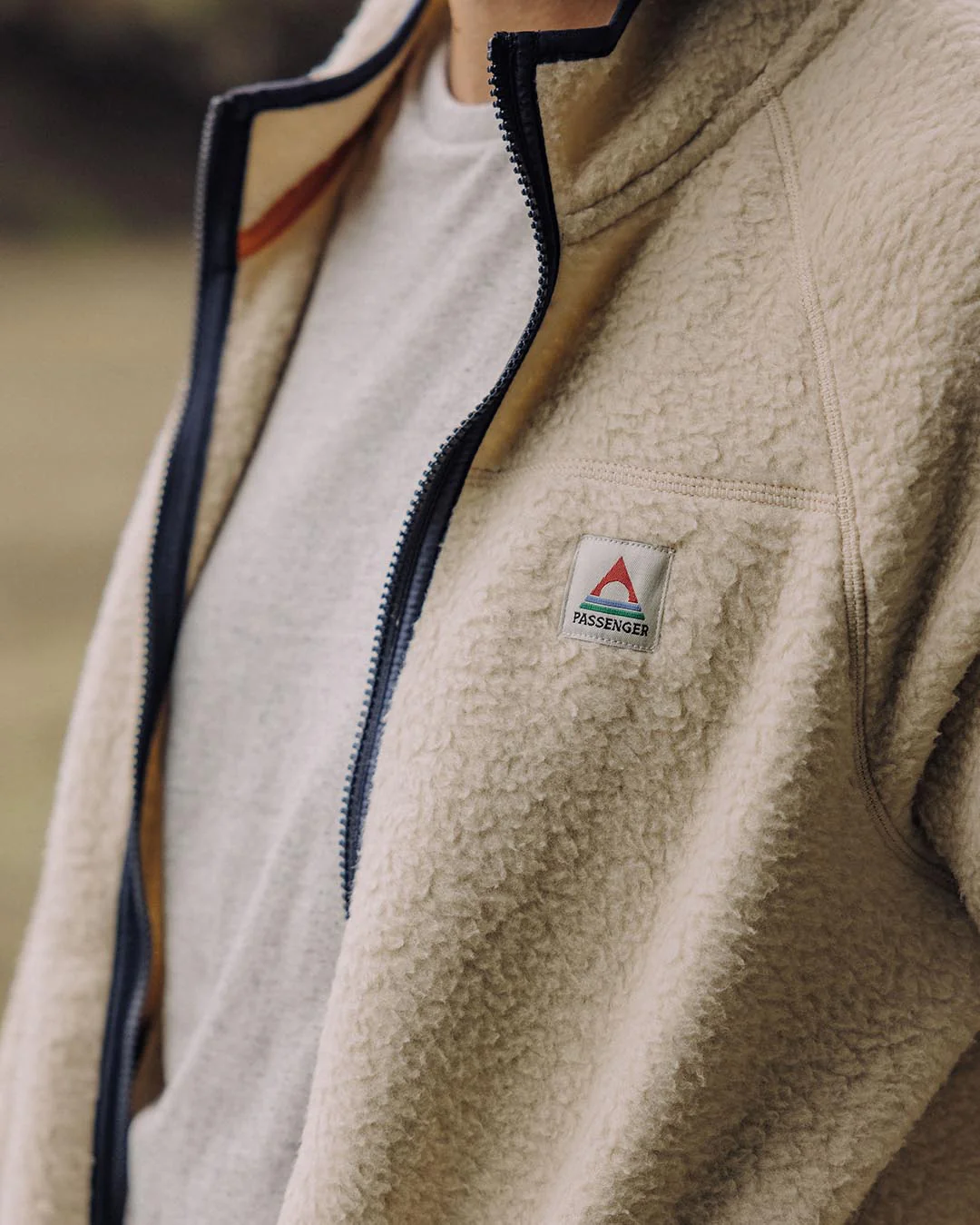 Tripper Full Zip Sherpa Fleece - Oatmeal - Image 2