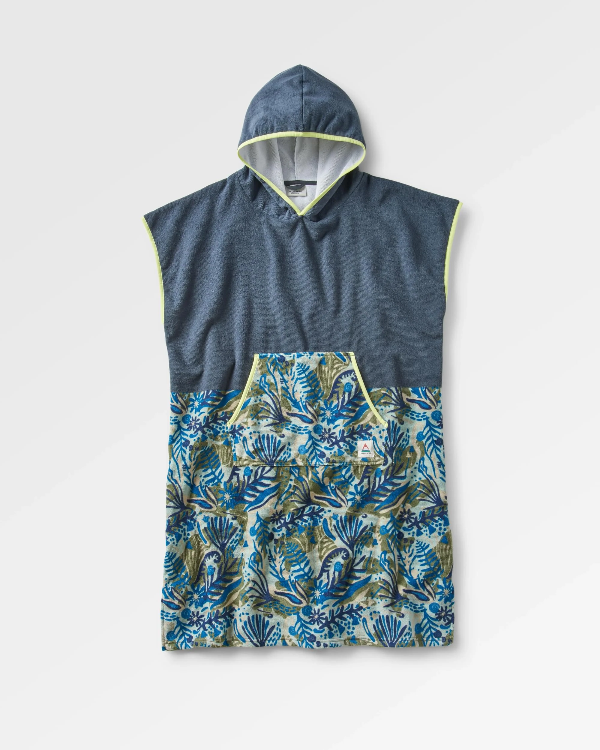 Tulum Towel Poncho - Charcoal/Abstract Seaweed - Image 2